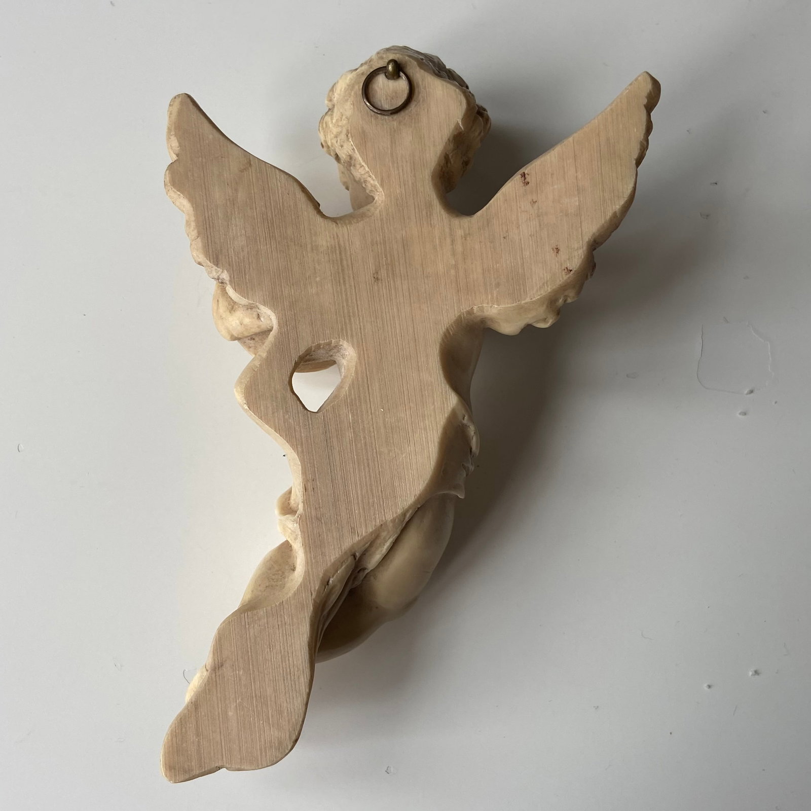 Antique Victorian Celluloid Angel playing harp Figurine - 8