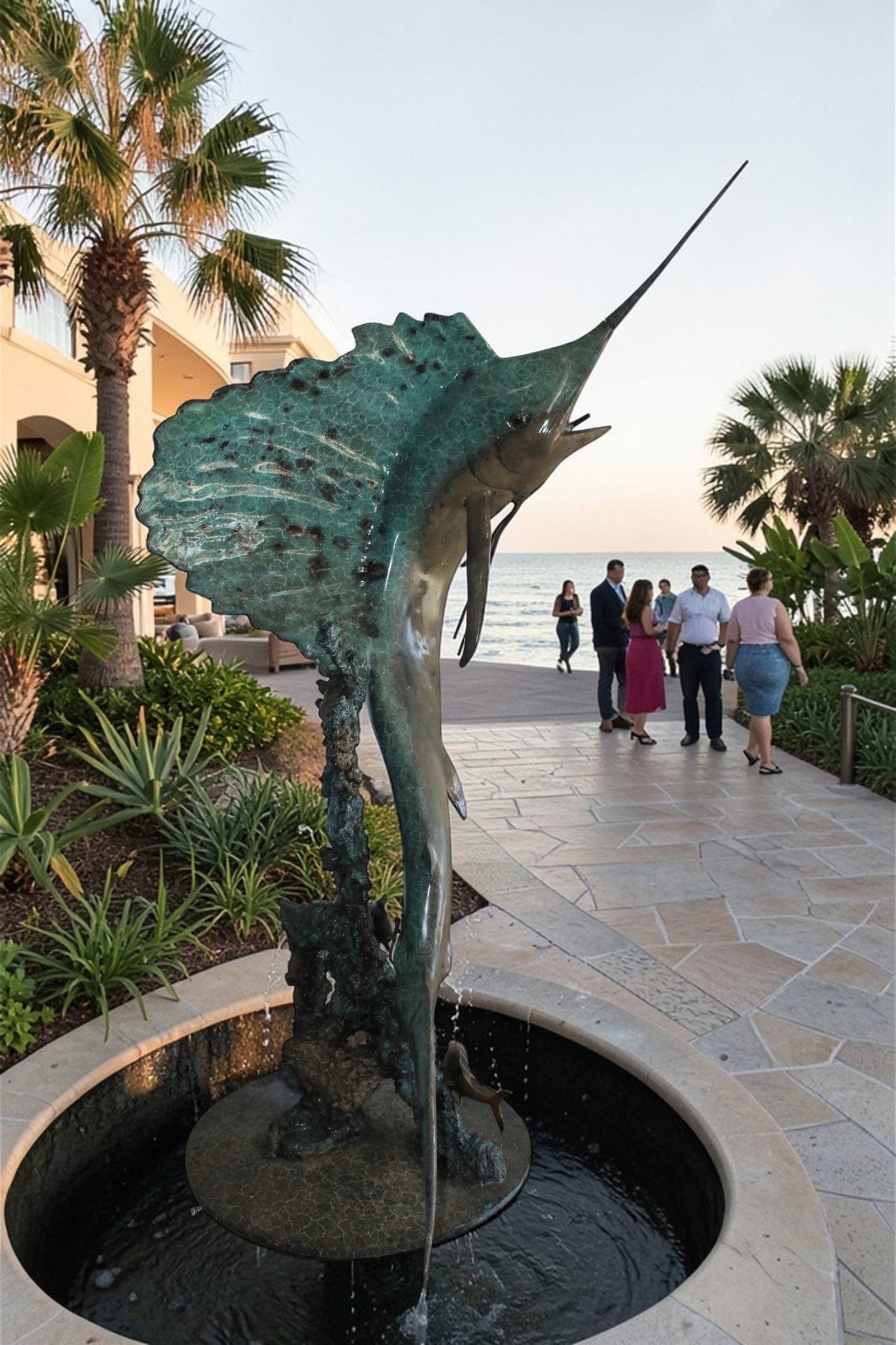 Lifesize Bronze Sailfish Bronze Statue Capturing Ocean Majesty 55" x 43" x 78"H - 2