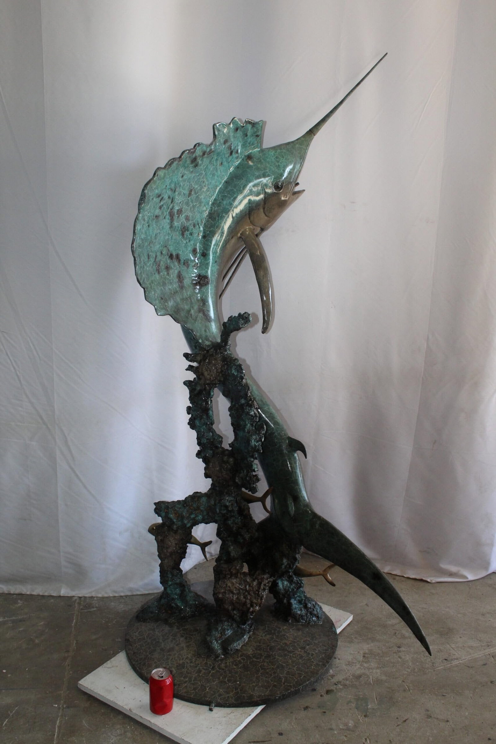 Lifesize Bronze Sailfish Bronze Statue Capturing Ocean Majesty 55" x 43" x 78"H - 5