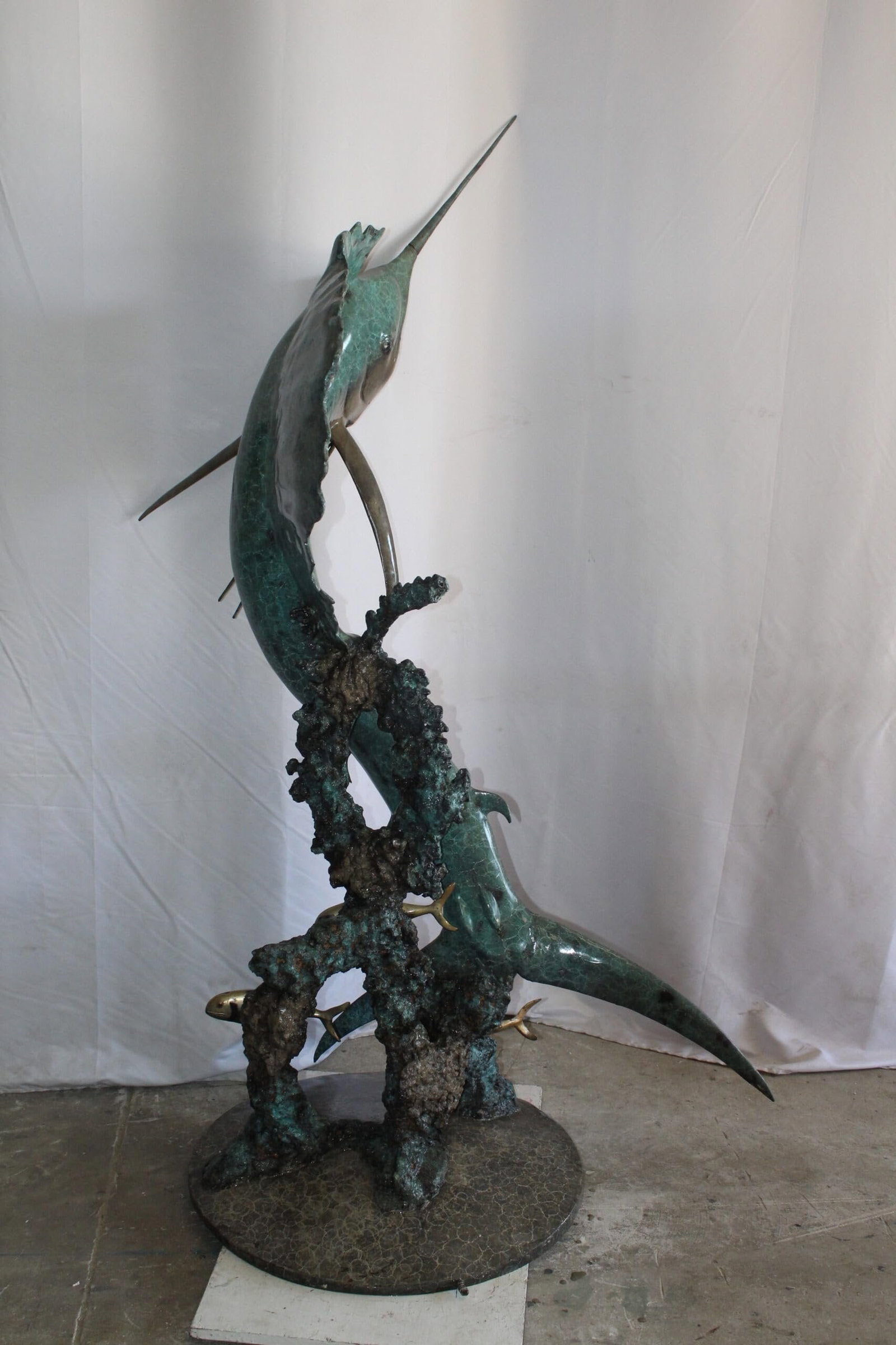 Lifesize Bronze Sailfish Bronze Statue Capturing Ocean Majesty 55" x 43" x 78"H - 6