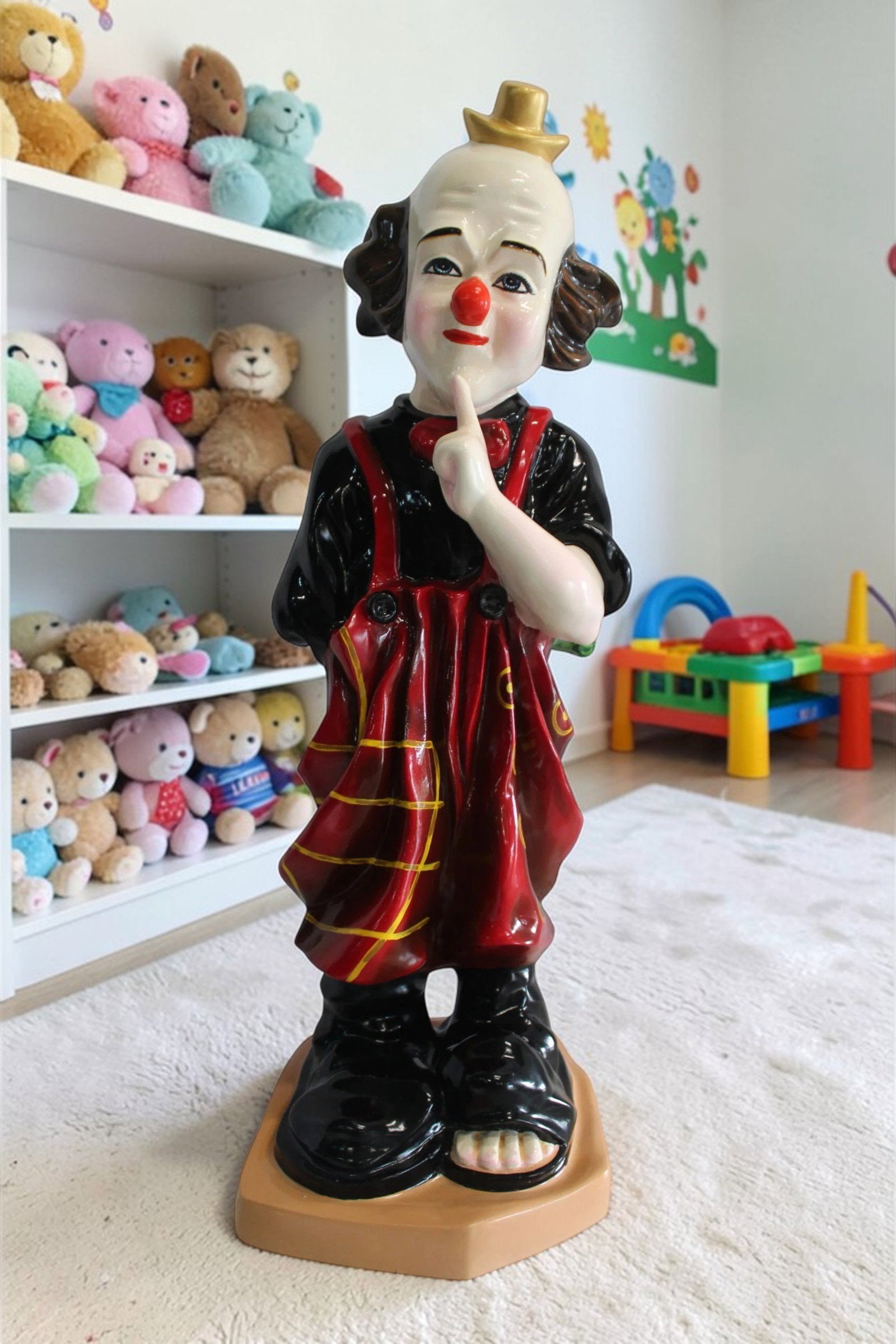 Fiberglass Clown Statue, Big Top Charm for Your Space 14" x 16" x 40"H - 2