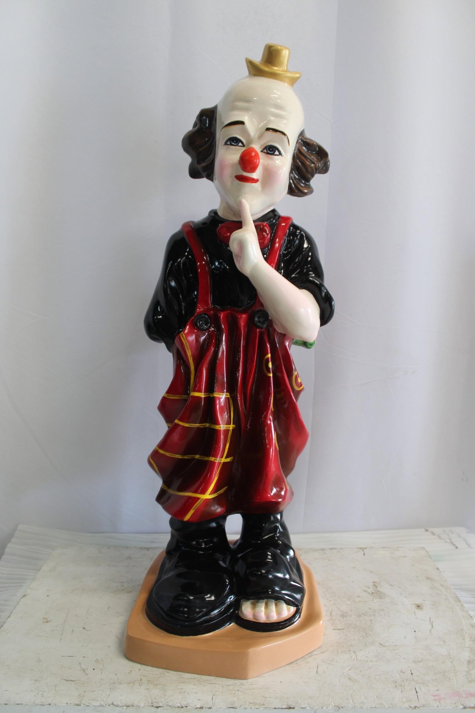 Fiberglass Clown Statue, Big Top Charm for Your Space 14" x 16" x 40"H - 4