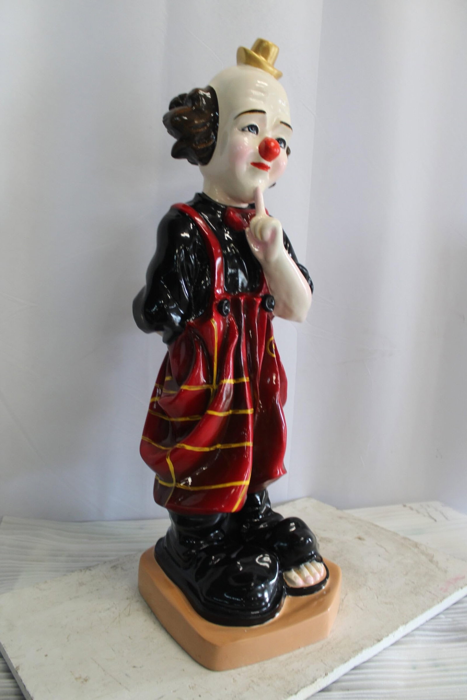 Fiberglass Clown Statue, Big Top Charm for Your Space 14" x 16" x 40"H - 5