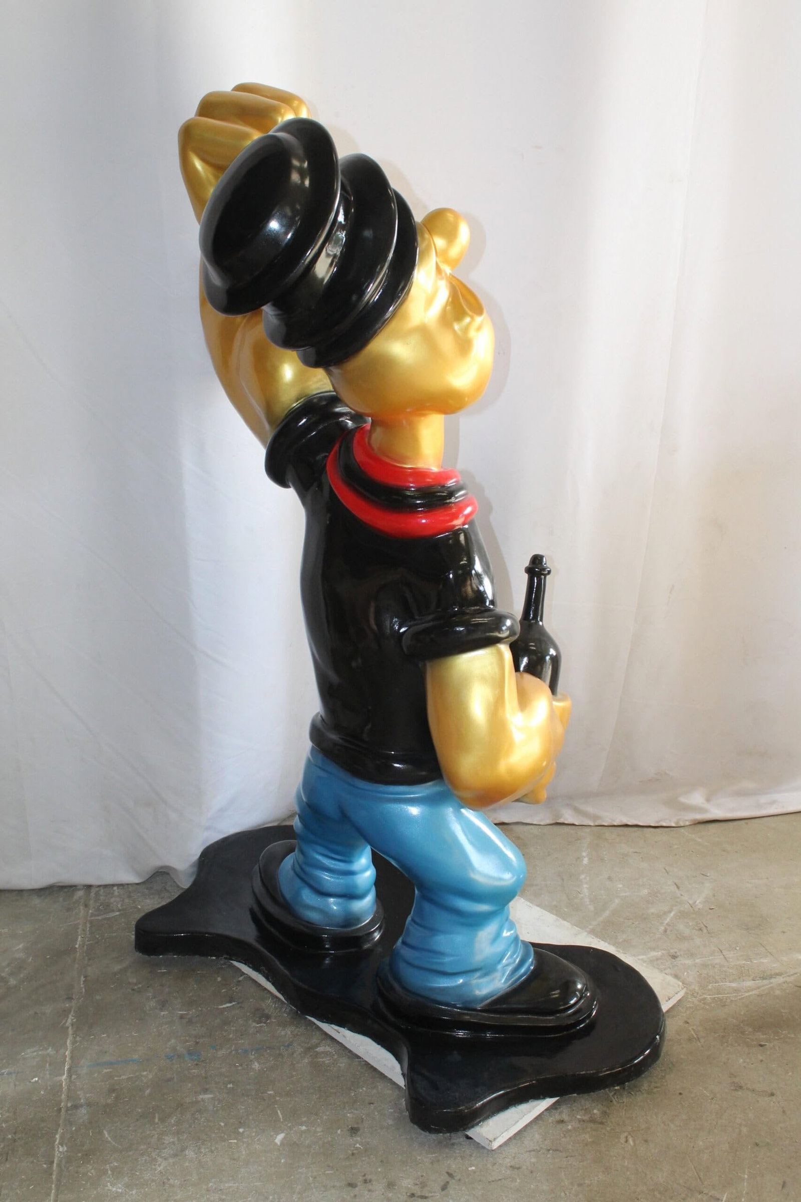 Fiberglass Poppey Statue, Iconic and Majestic in Black Shirt 40" x 24" x 60"H - 7