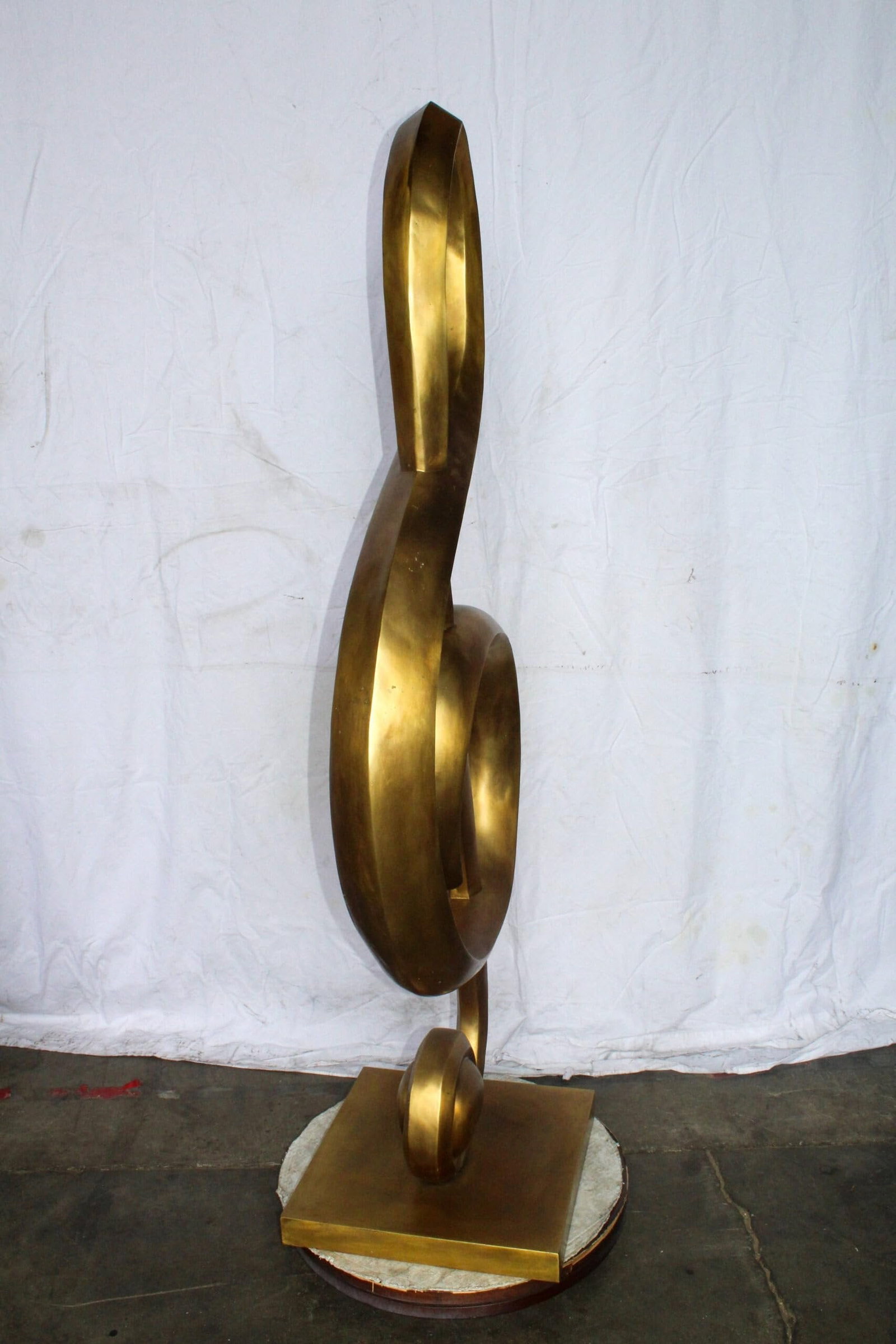 Treble Clef Music Note Giant Bronze Statue Gold Finish 27" x 18" x 67"H - 5