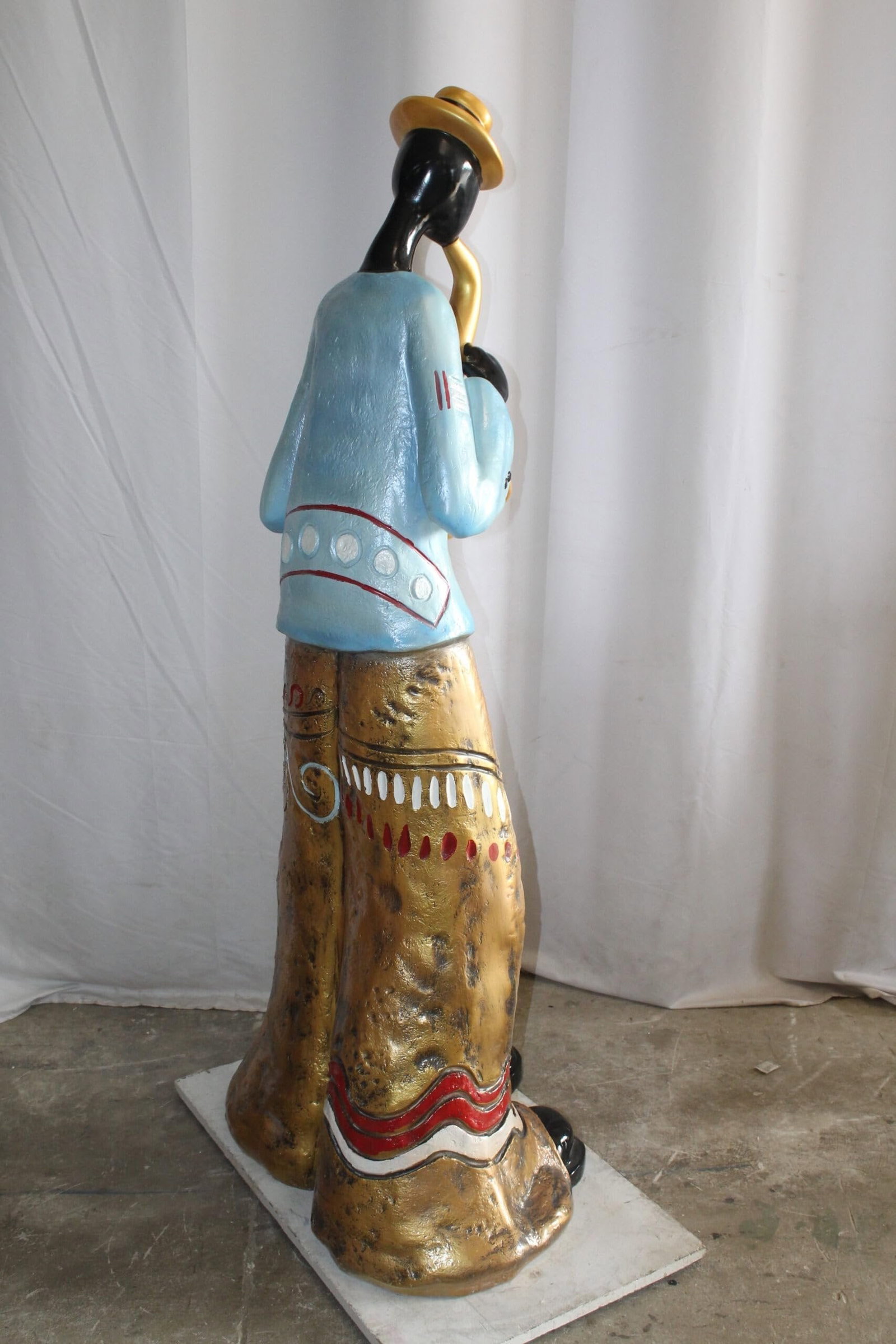 Life Size New Orleans Saxophone Street Musician Resin statue 31" x 23" x 65"H - 7