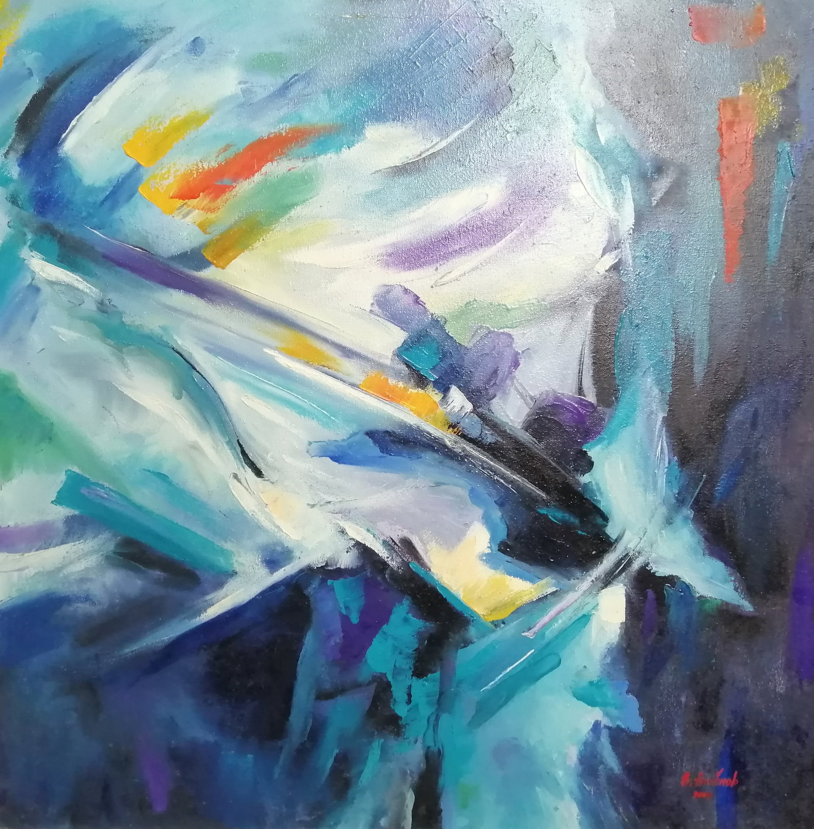 Oil painting Spirit Vadim Os'onov: Title: Oil painting Spirit Vadim Os'onov Description: 49AXE Painter: Os'onov Vadim Size: 70x70 cm/27.5x27.5 inch Components: oil, canvas Original painting CONDITION: exellent ERA: 2009 Vadim Os'onov -