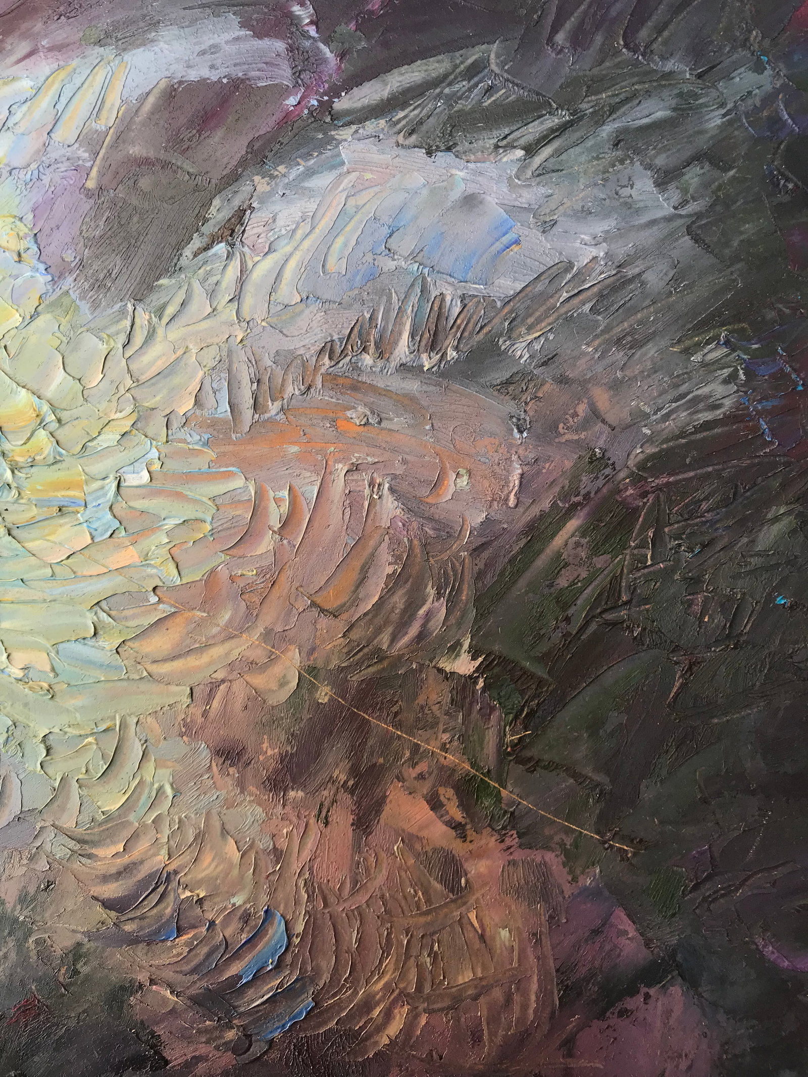 Abstract Oil painting Moonlight night.. Onyshchenko - 8