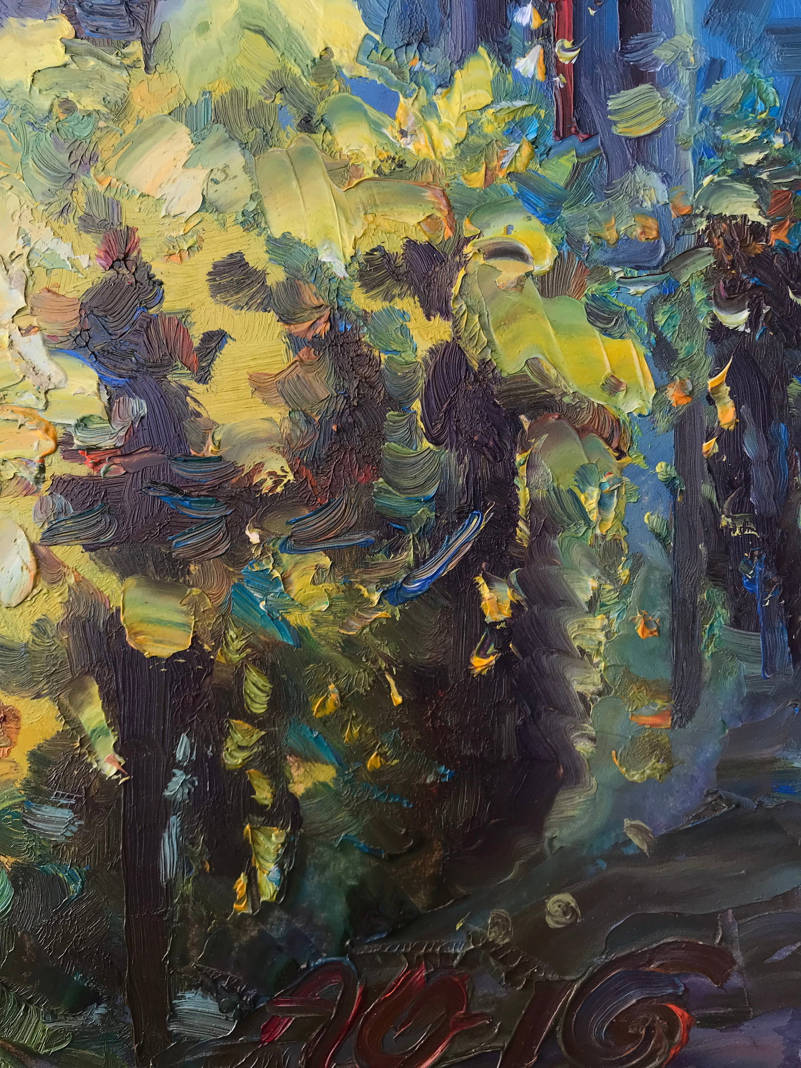 Abstract Oil painting Autumn flowers Onyshchenko - 10