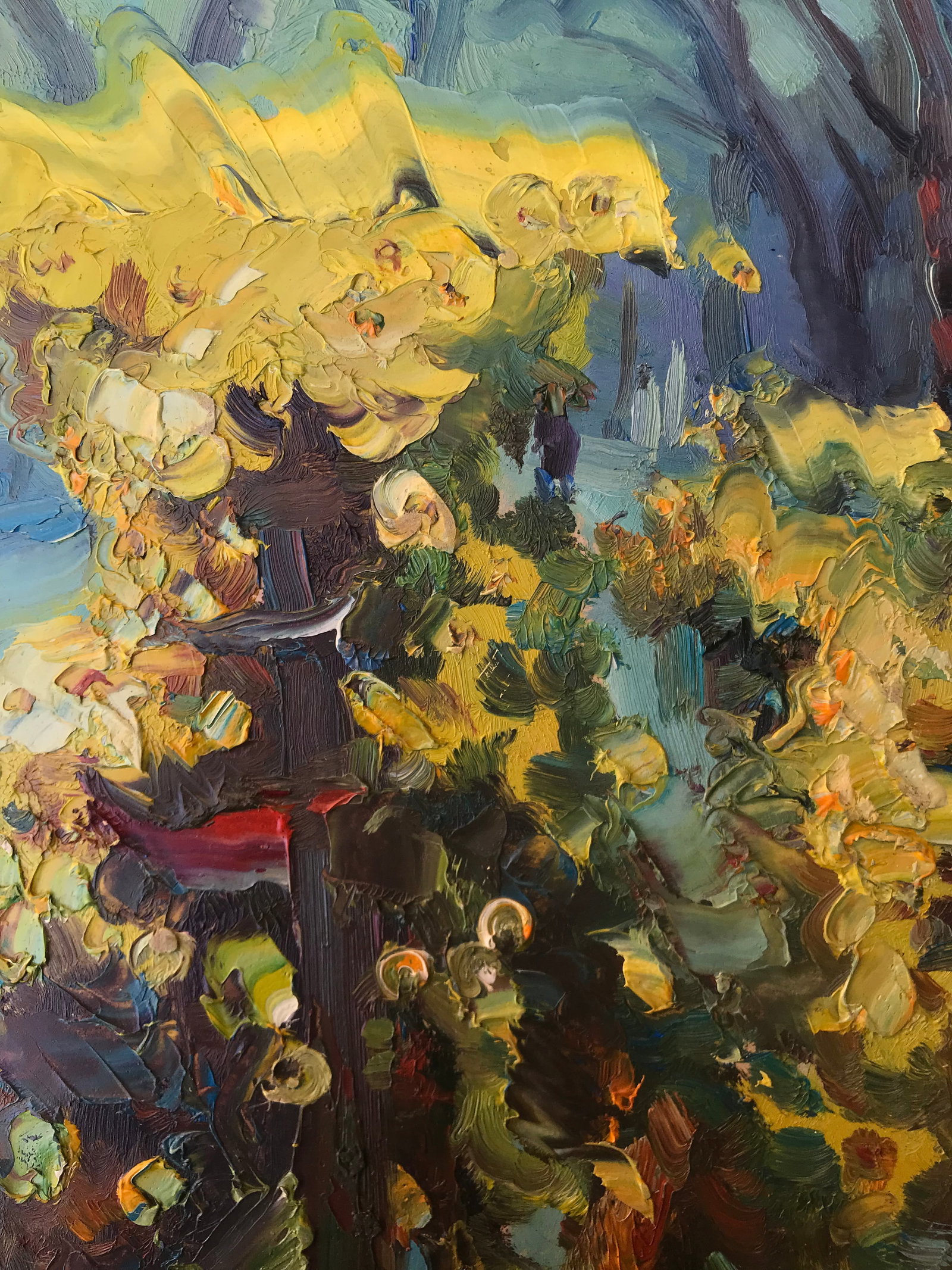 Abstract Oil painting Autumn flowers Onyshchenko - 5