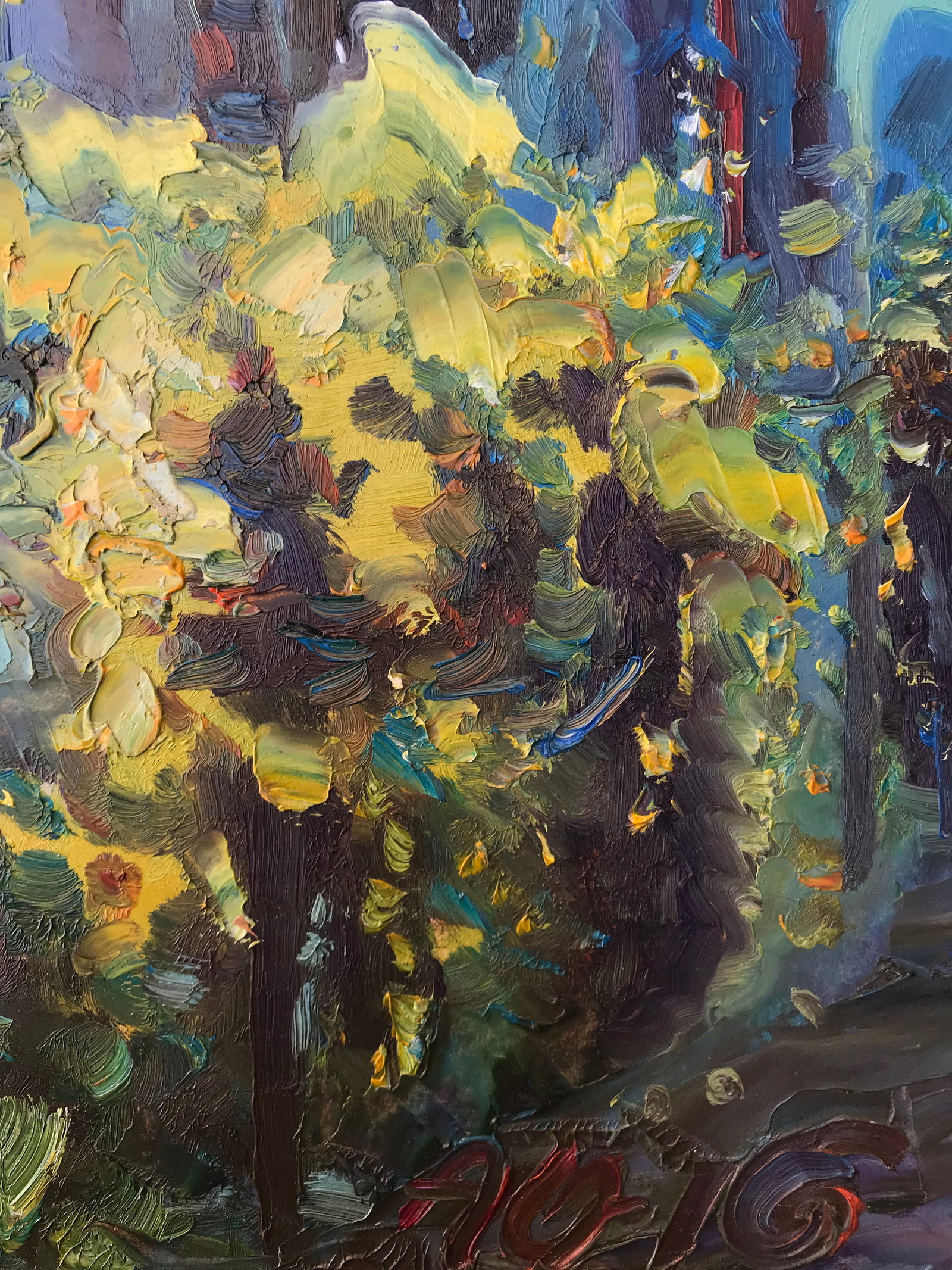 Abstract Oil painting Autumn flowers Onyshchenko - 9