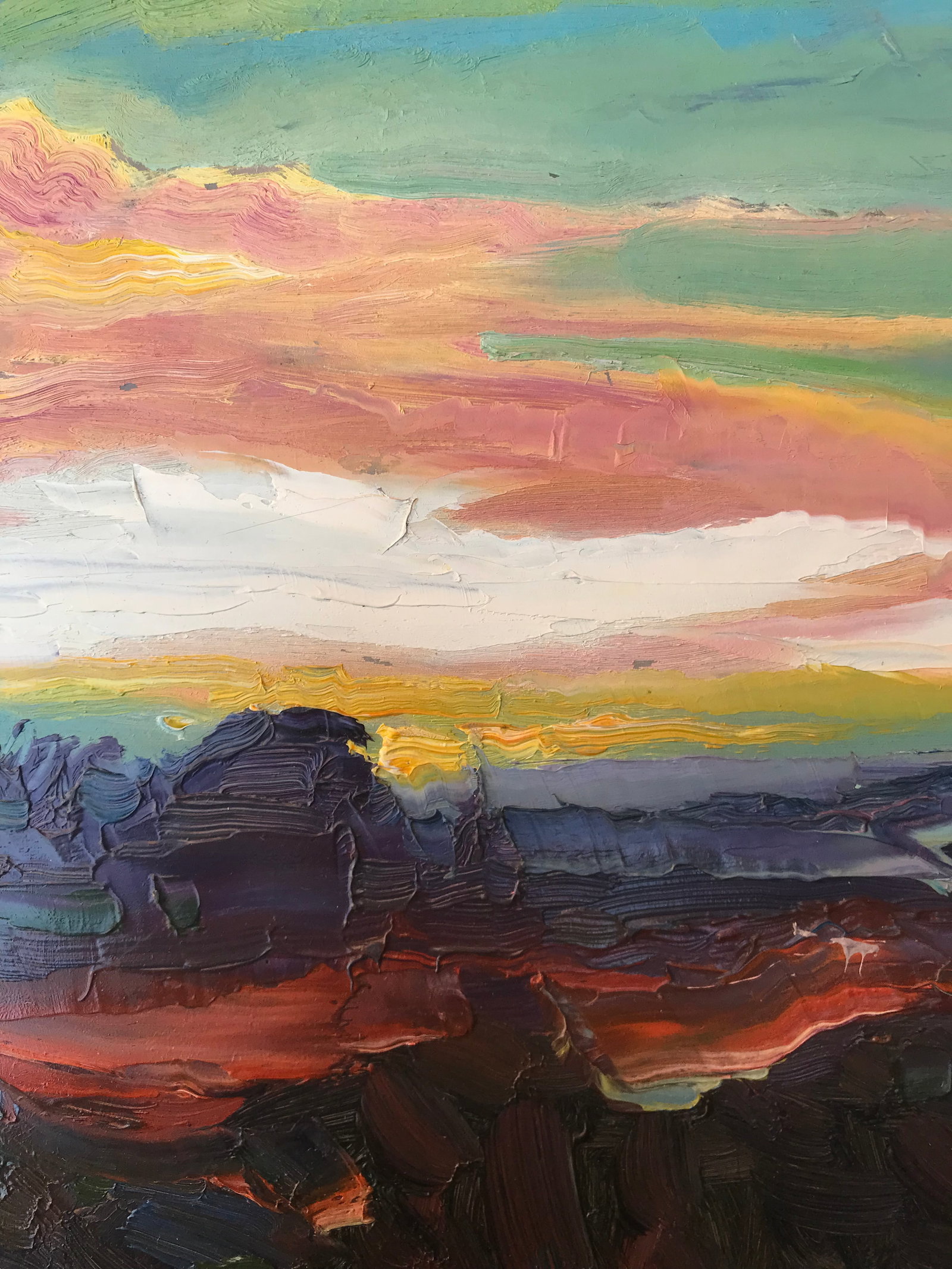Abstract Oil painting Evening in Poltava Onyshchenko - 7