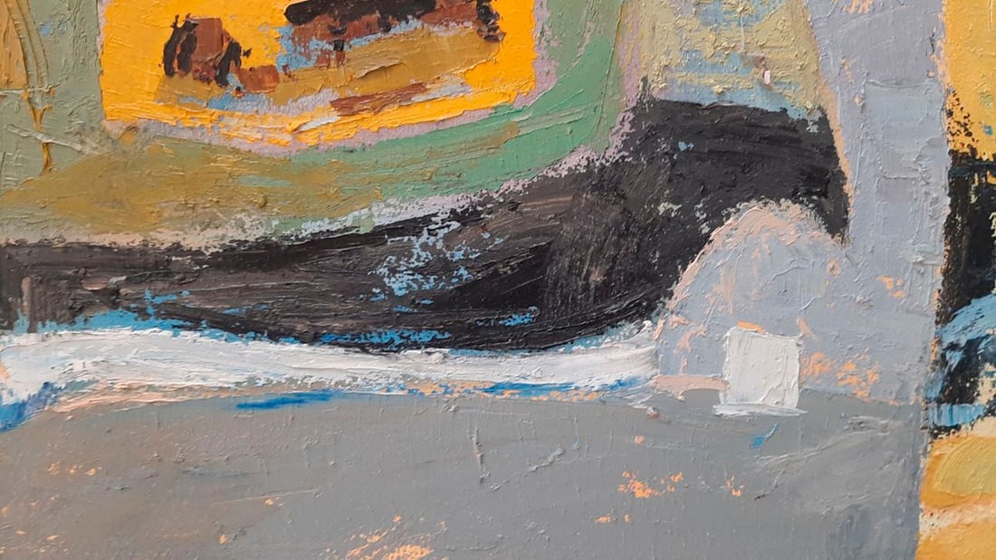 Abstract Oil painting House among the clouds Tetyana Shulyak - 6