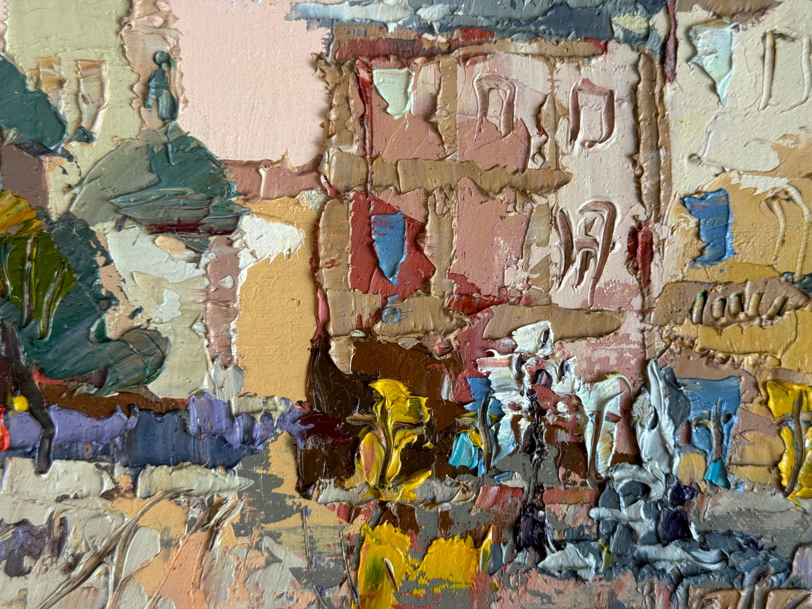 Oil painting with frame Lviv. Market K. Leonid - 7