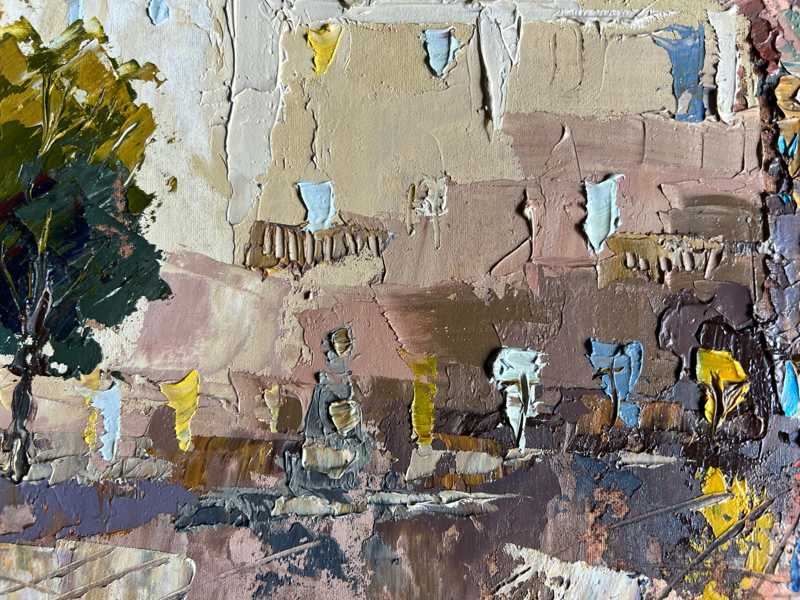 Oil painting with frame market on lviv square K. Leonid - 7