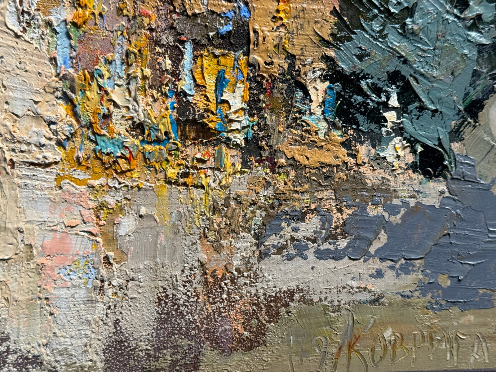 Oil painting with frame city K. Leonid - 6
