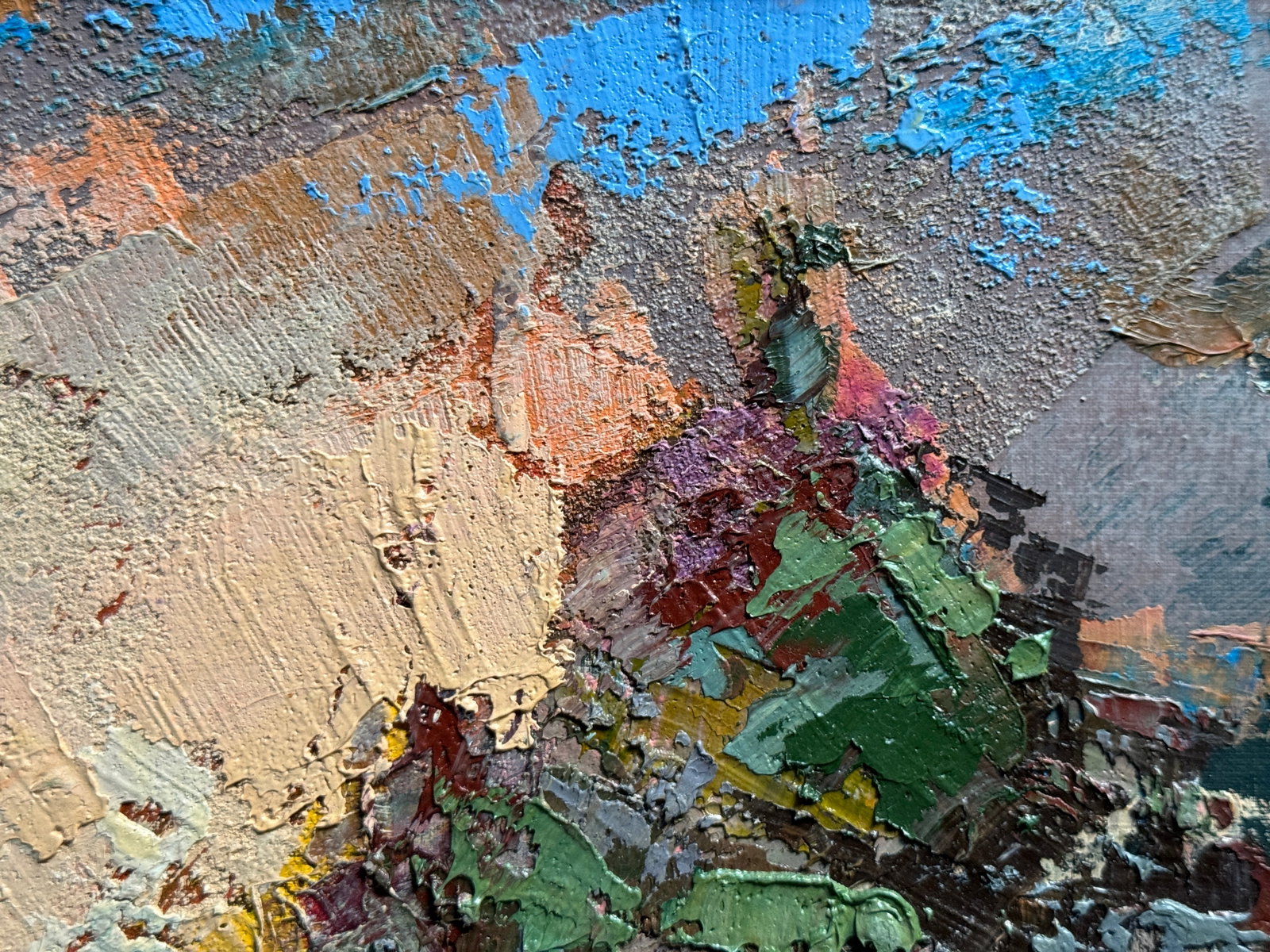 Oil painting with frame city K. Leonid - 9