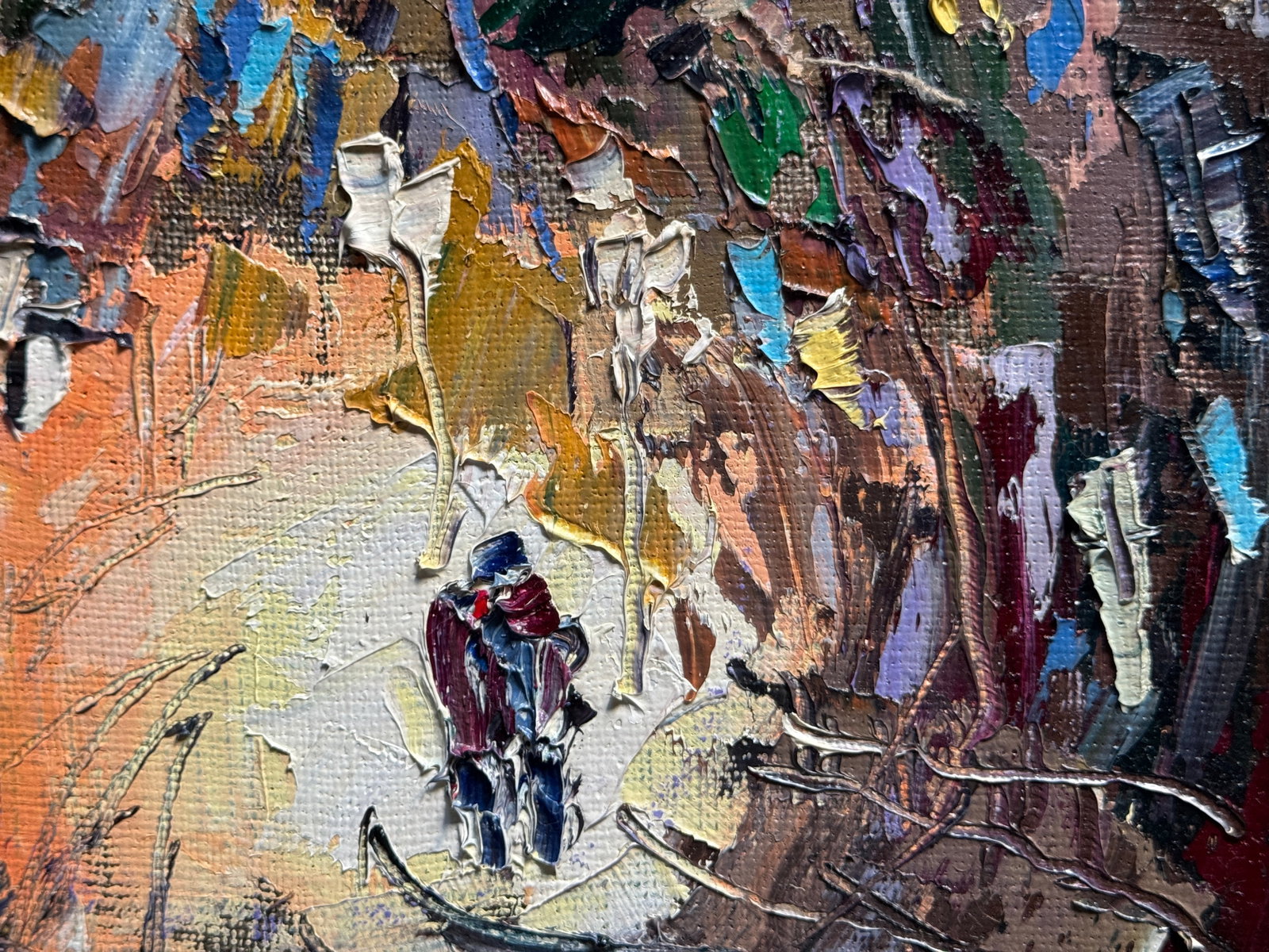 Oil painting with frame night Lviv K. Leonid - 8