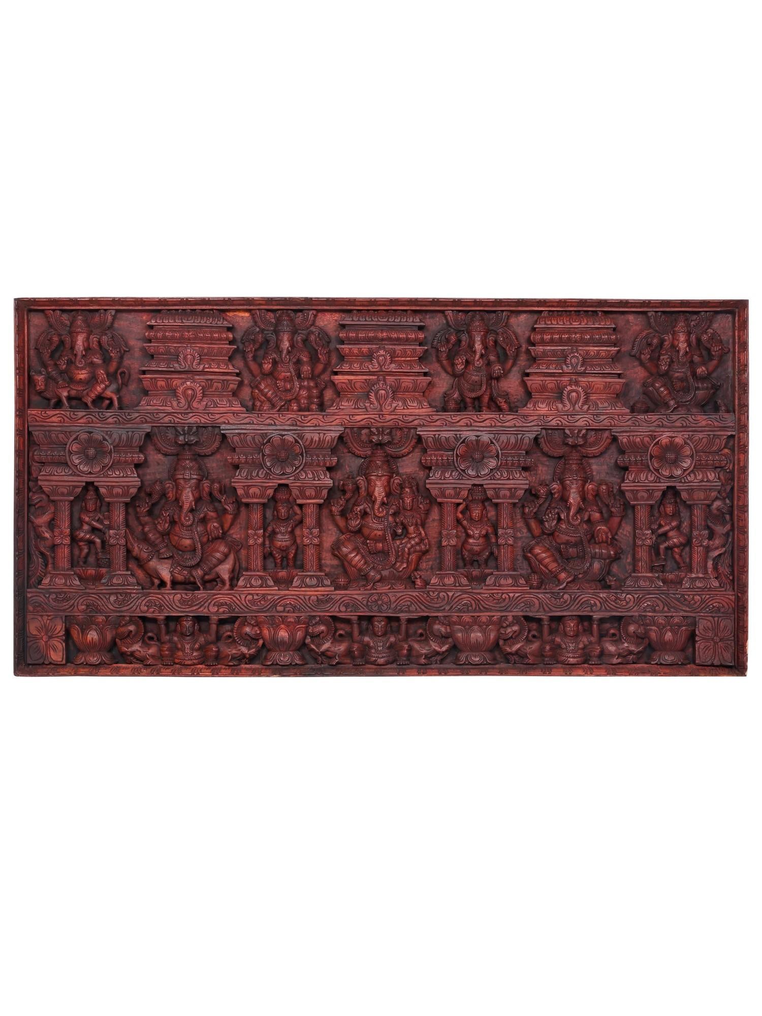 72" Large Bhagawan Ganesha Panel / Wood Carving: Title: 72" Large Bhagawan Ganesha Panel / Wood Carving Description: Additional Information: itemcode: DDO756 Reserve: $2,272.00 Shipping: Domestic: Shipping rates are determined by destination Interna
