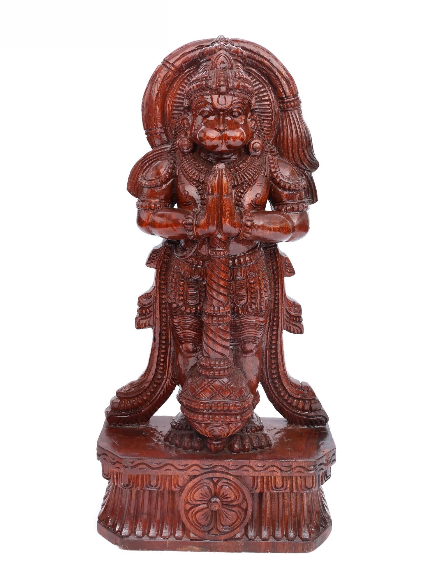 36" Large Standing Lord Hanuman in Namaskar Gesture / Wood Carving: Title: 36" Large Standing Lord Hanuman in Namaskar Gesture / Wood Carving Description: Additional Information: itemcode: DDO757 Reserve: $719.00 Shipping: Domestic: Shipping rates are determined by de
