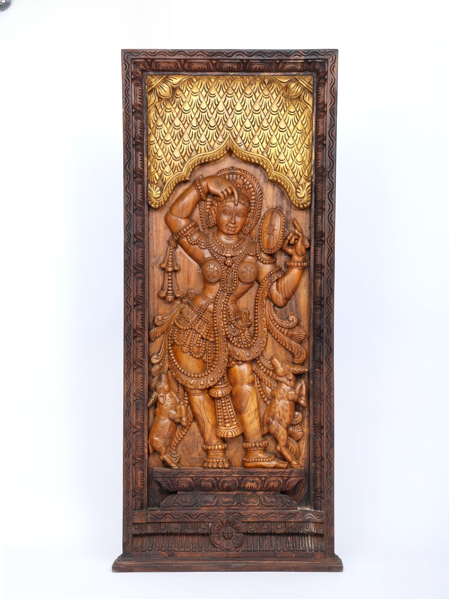 55" Large Mirror Lady Panel / Wood Carving: Title: 55" Large Mirror Lady Panel / Wood Carving Description: Additional Information: itemcode: DDO763 Reserve: $1,185.00 Shipping: Domestic: Shipping rates are determined by destination Internationa