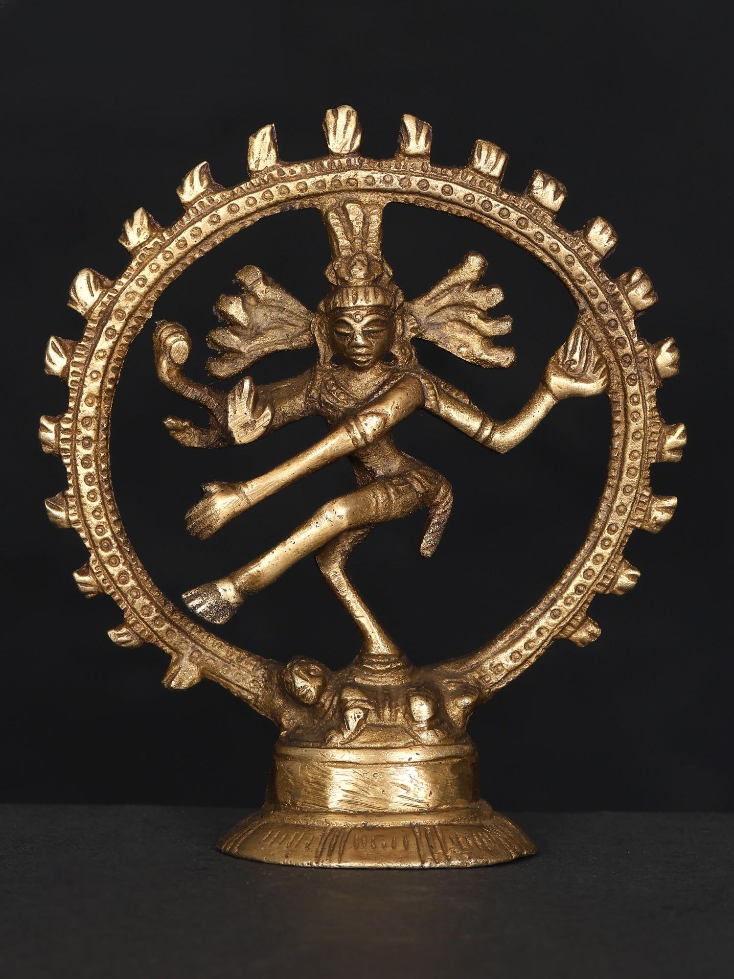 3" Small Nataraja (Dancing Lord Shiva) / Brass Statue: Title: 3" Small Nataraja (Dancing Lord Shiva) / Brass Statue Description: Additional Information: itemcode: DDO772 Reserve: $32.00 Shipping: Domestic: Shipping rates are determined by destination