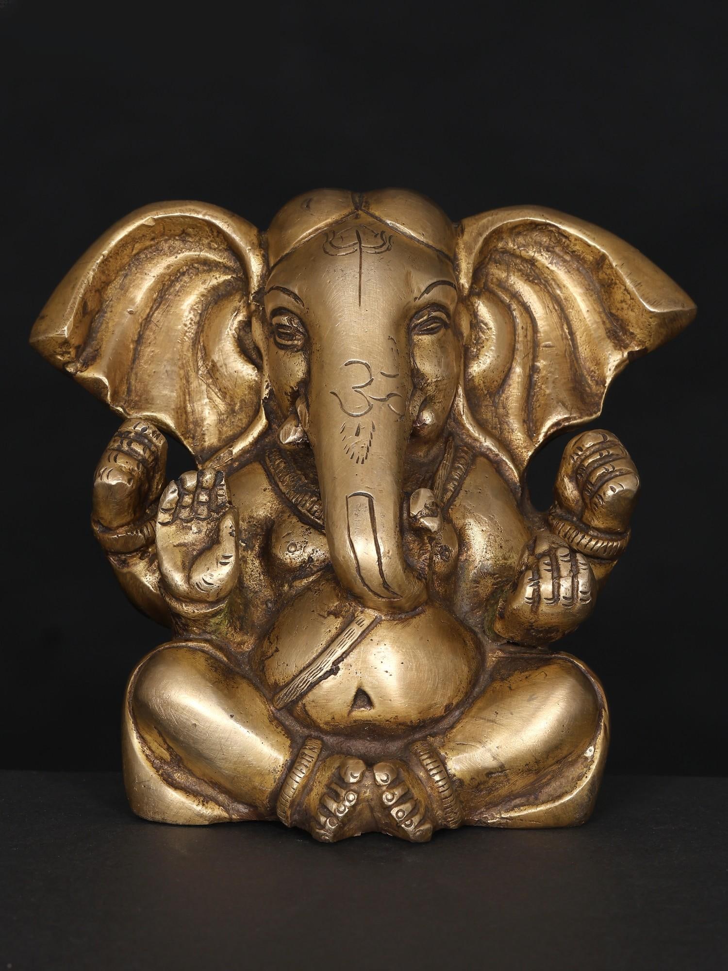 5" Small Large Ears Blessing Lord Ganesha / Brass Statue: Title: 5" Small Large Ears Blessing Lord Ganesha / Brass Statue Description: Additional Information: itemcode: DDO774 Reserve: $114.00 Shipping: Domestic: Shipping rates are determined by destination