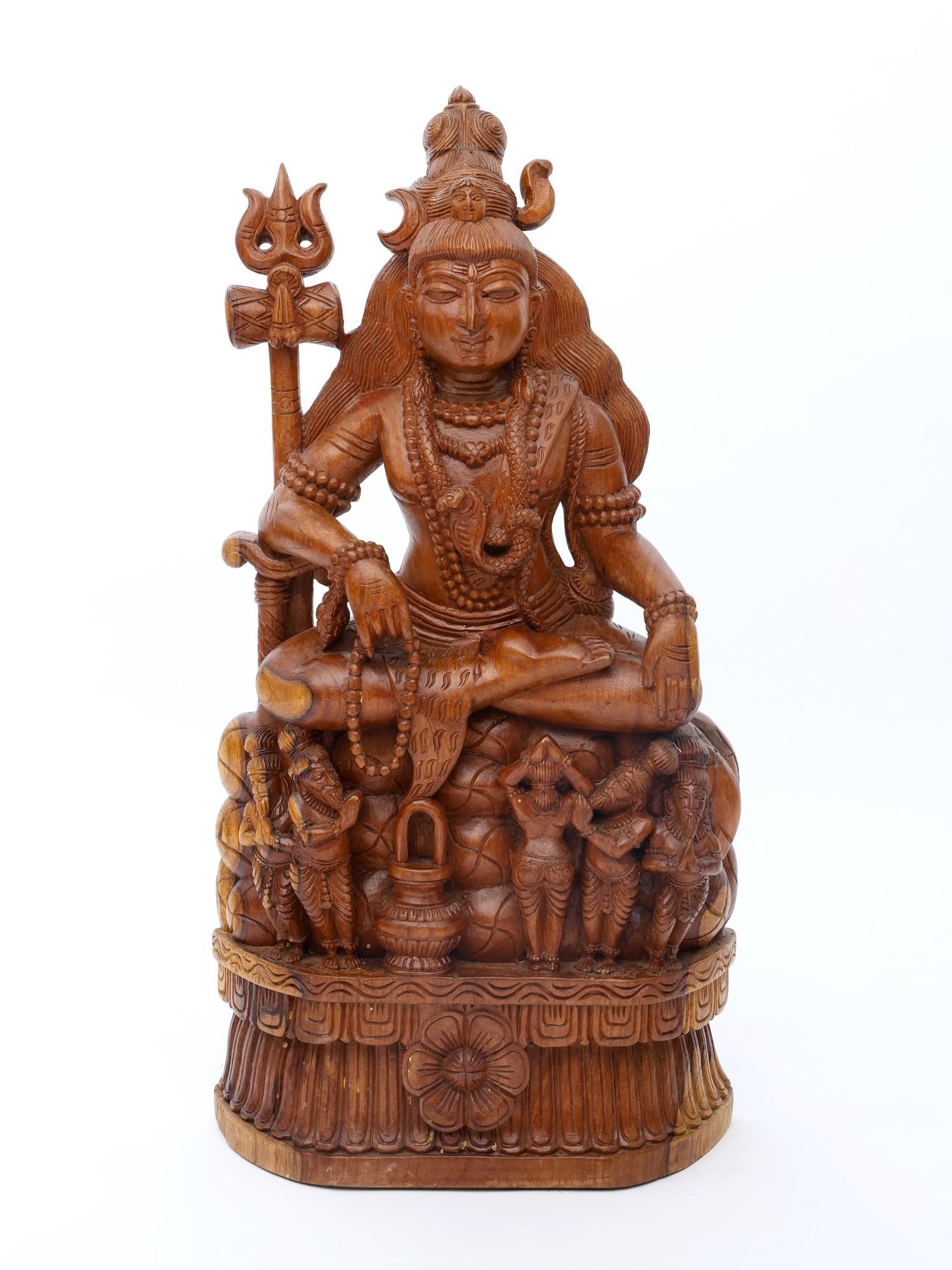 26" Lord Shiva Statue / Wood Carving: Title: 26" Lord Shiva Statue / Wood Carving Description: Additional Information: itemcode: DDO779 Reserve: $771.00 Shipping: Domestic: Shipping rates are determined by destination International: