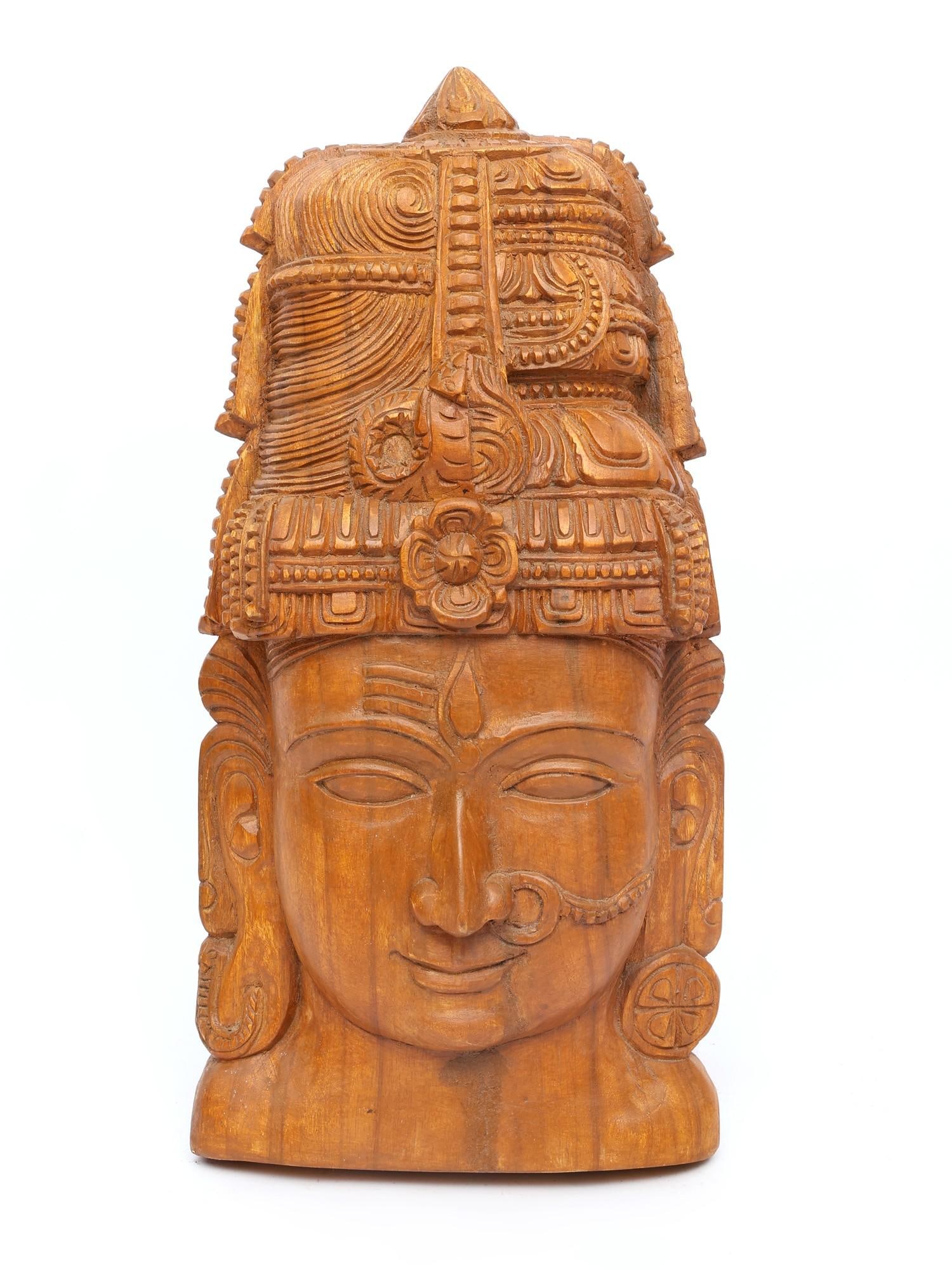 24" Ardhanarishvara Wall Hanging Head / Wood Carving: Title: 24" Ardhanarishvara Wall Hanging Head / Wood Carving Description: Additional Information: itemcode: DDO783 Reserve: $337.00 Shipping: Domestic: Shipping rates are determined by destination Inte