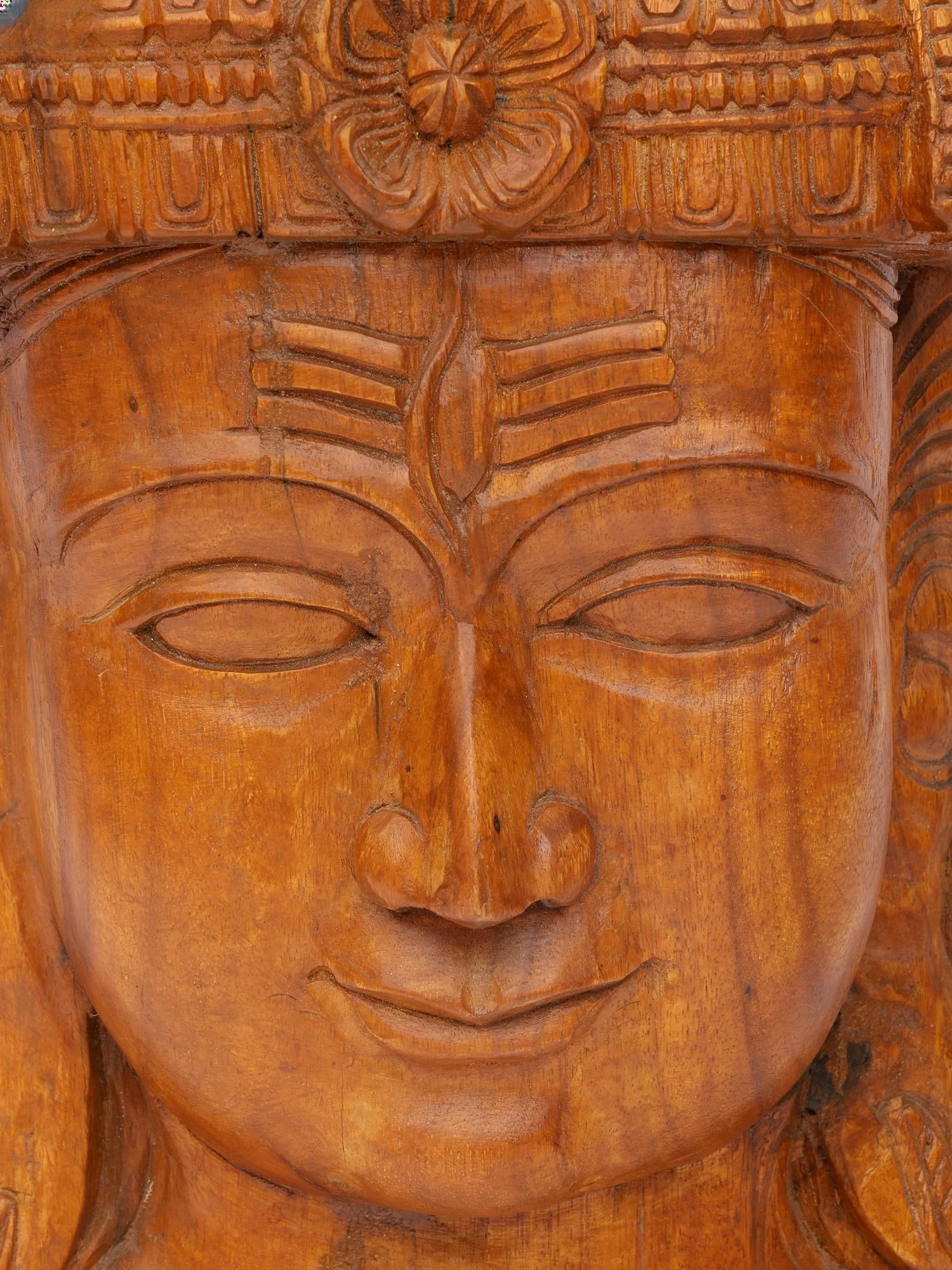 24" Lord Shiva Wall Hanging Head / Wood Carving (1 of 1)