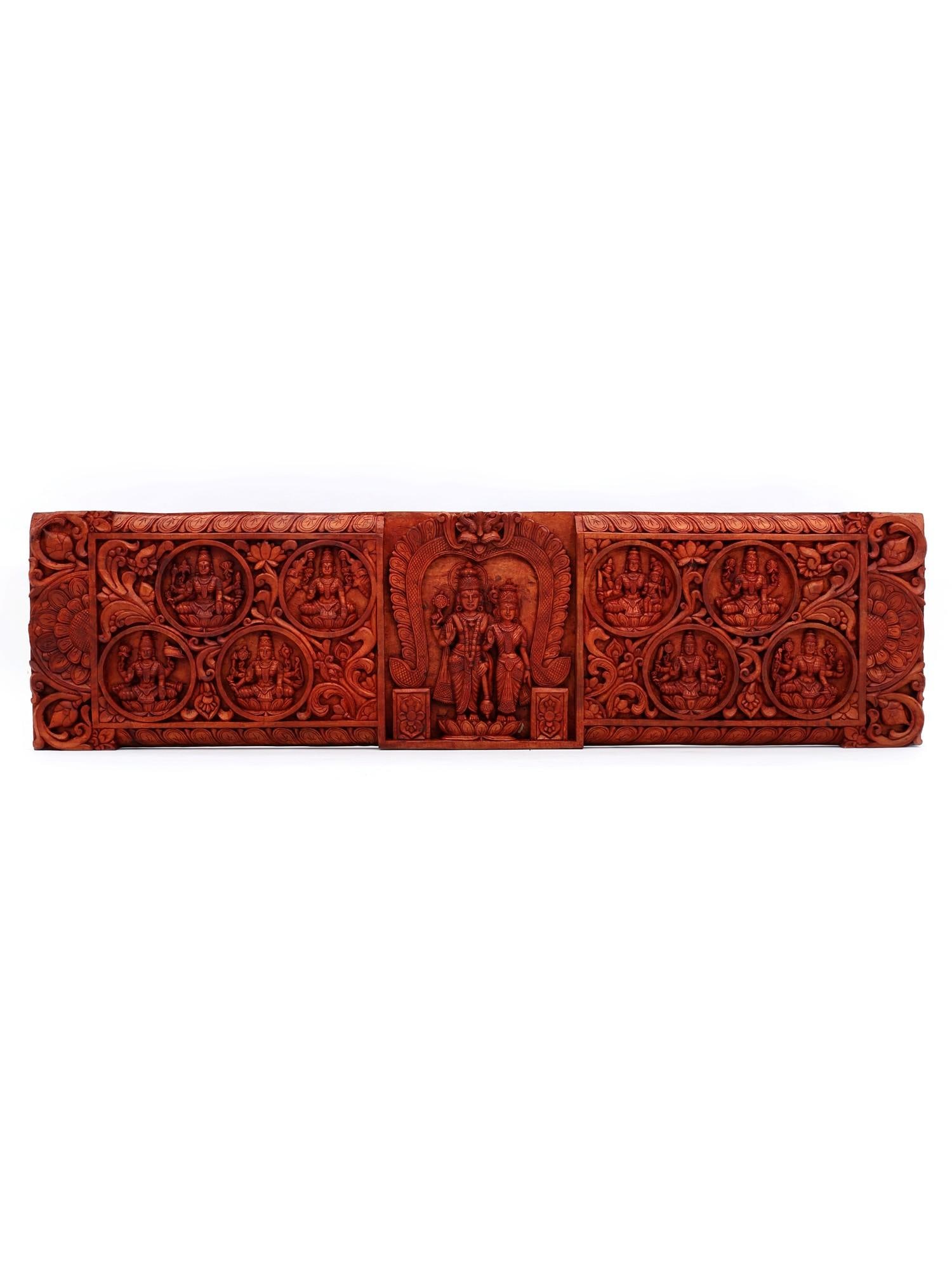 60" Large Size Lakshmi-Narayan Wall Panel with Ashtalakshmi / Wood Carving: Title: 60" Large Size Lakshmi-Narayan Wall Panel with Ashtalakshmi / Wood Carving Description: Additional Information: itemcode: DDO826 Reserve: $1,237.00 Shipping: Domestic: Shipping rates are