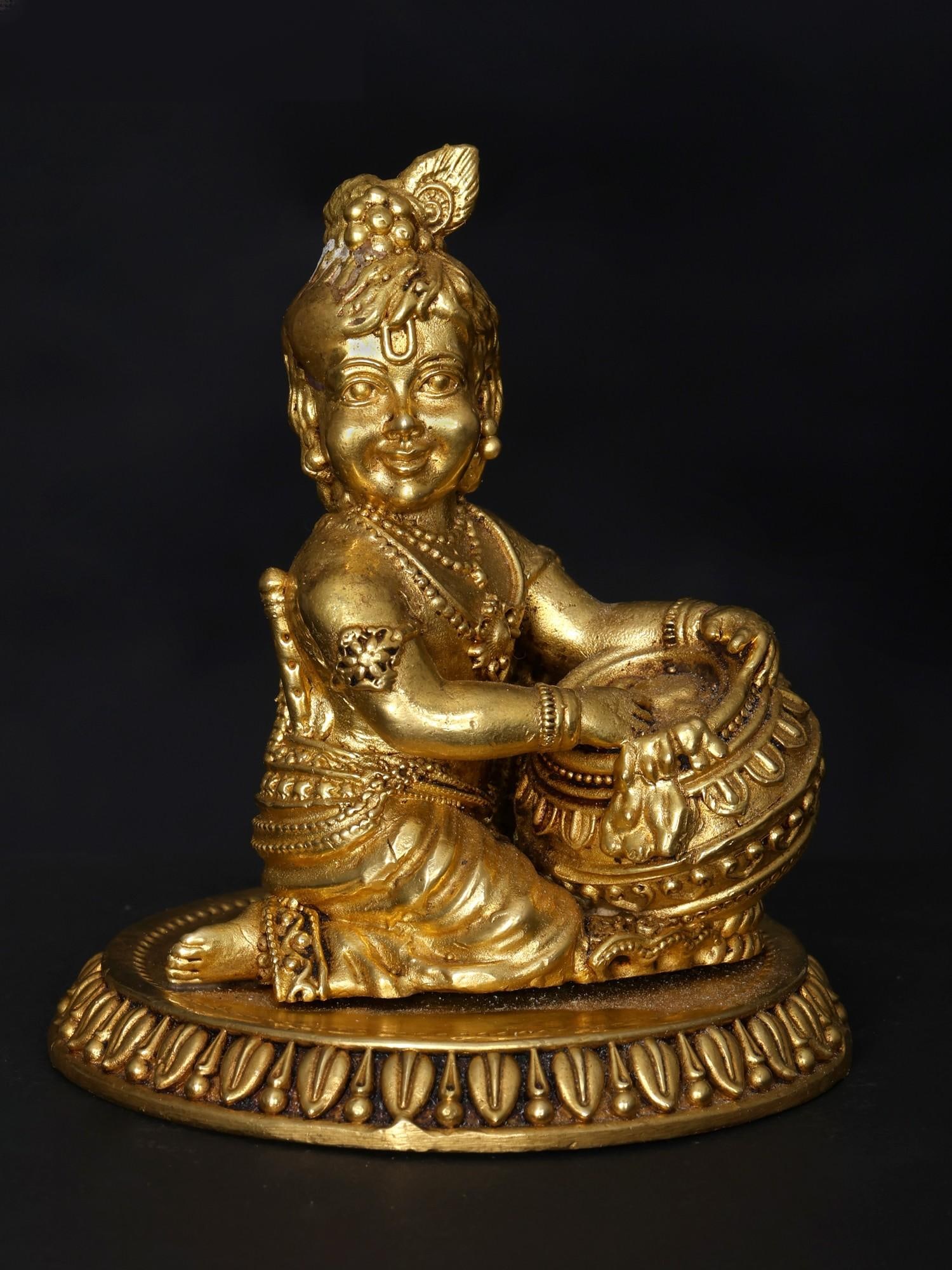 4" Small Superfine Butter Krishna / Brass Statue: Title: 4" Small Superfine Butter Krishna / Brass Statue Description: Additional Information: itemcode: DDO897 Reserve: $98.00 Shipping: Domestic: Shipping rates are determined by destination Internati