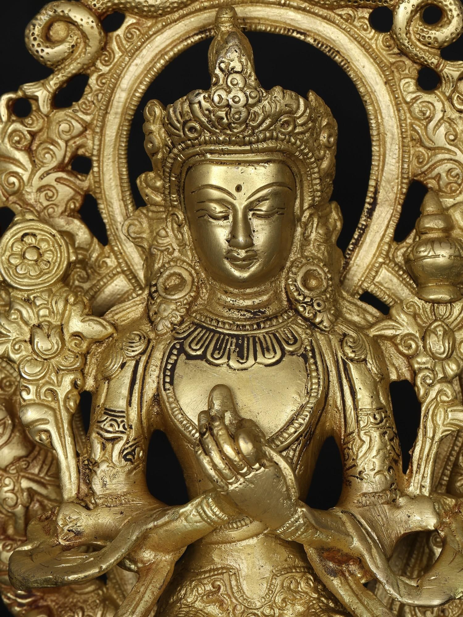 10" Maitreya Buddha - The Future Buddha / Brass Statue - 2