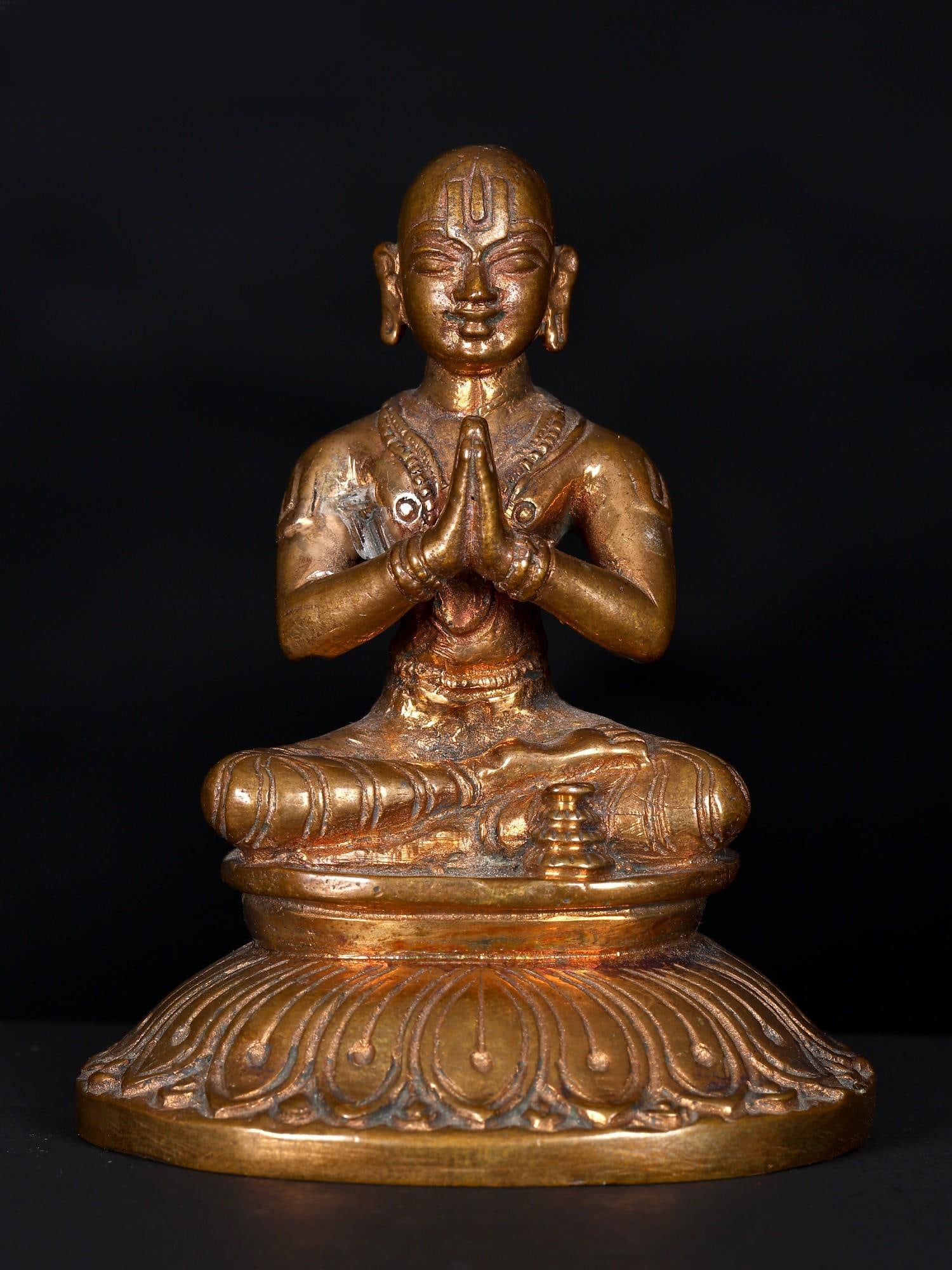 3" Small Swami Ramanujacharya / Bronze Statue: Title: 3" Small Swami Ramanujacharya / Bronze Statue Description: Additional Information: itemcode: DDO930 Reserve: $62.00 Shipping: Domestic: Shipping rates are determined by destination