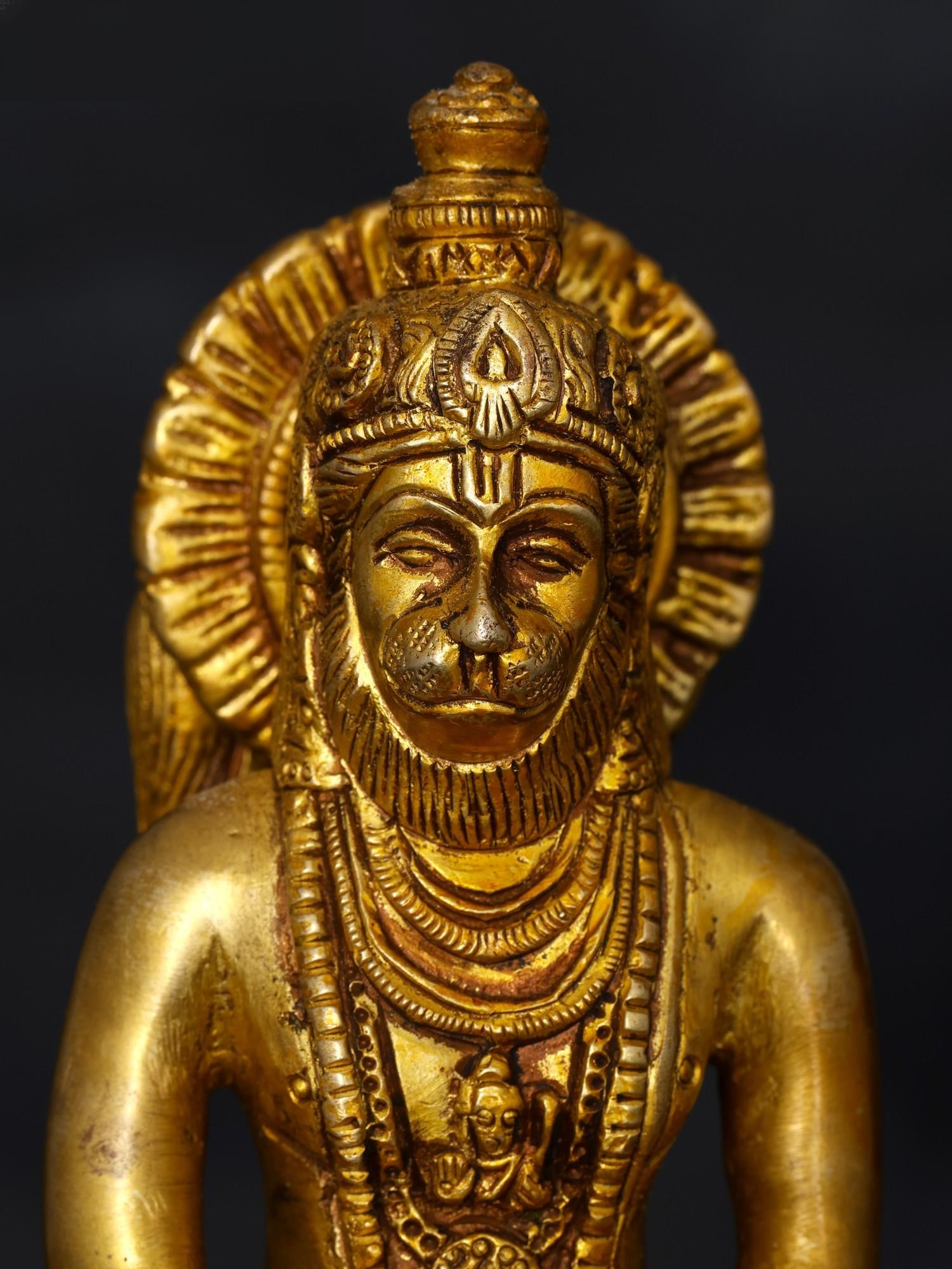 5" Small Lord Hanuman in Dhyan Mudra - 2