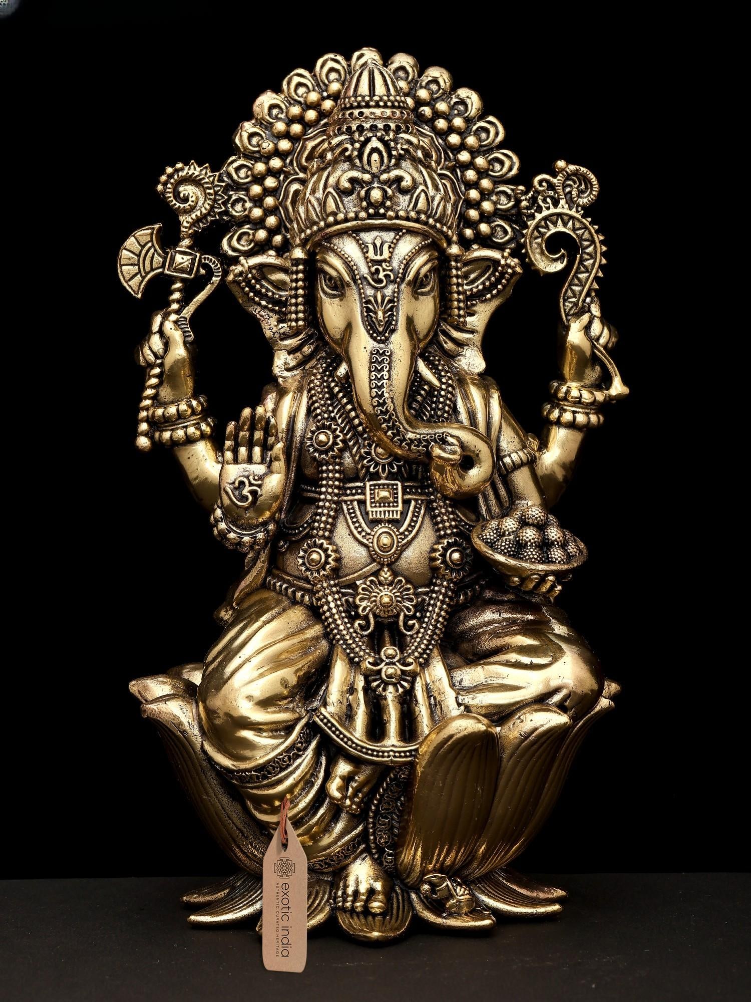 Small Superfine Blessing Lord Ganesha / Brass Statue: Title: Small Superfine Blessing Lord Ganesha / Brass Statue Description: Additional Information: itemcode: DDP044 Reserve: $171.00 Shipping: Domestic: Shipping rates are determined by destination Inte