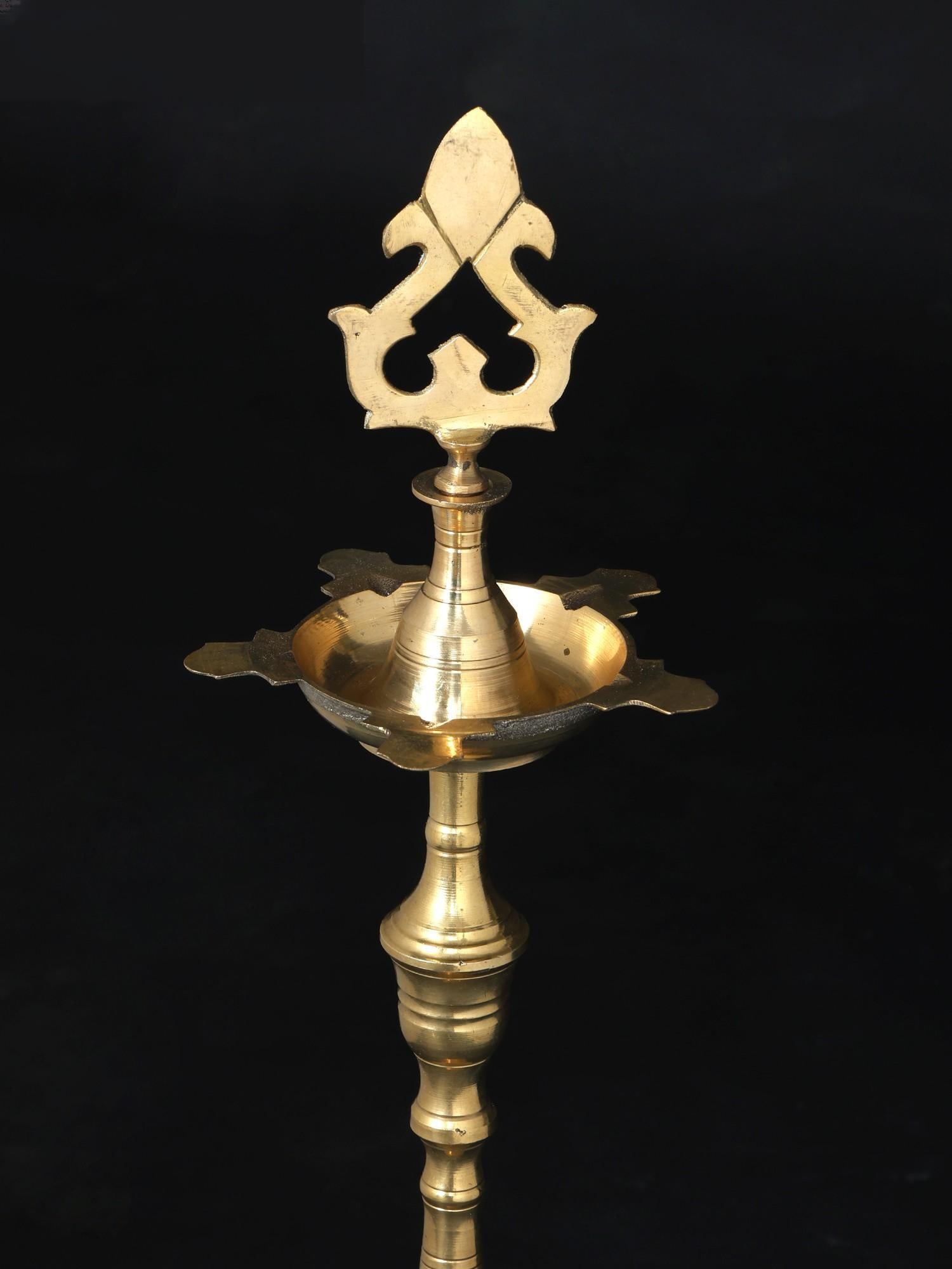 21" Five Wicks Designer Brass Lamp - 2