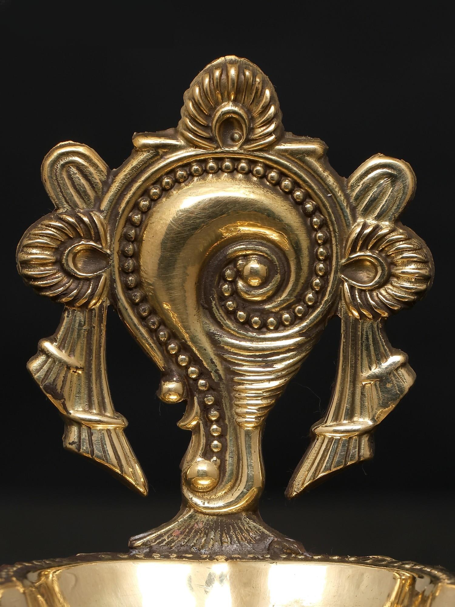 3" Small Brass Conch Lamp in Brass - 2