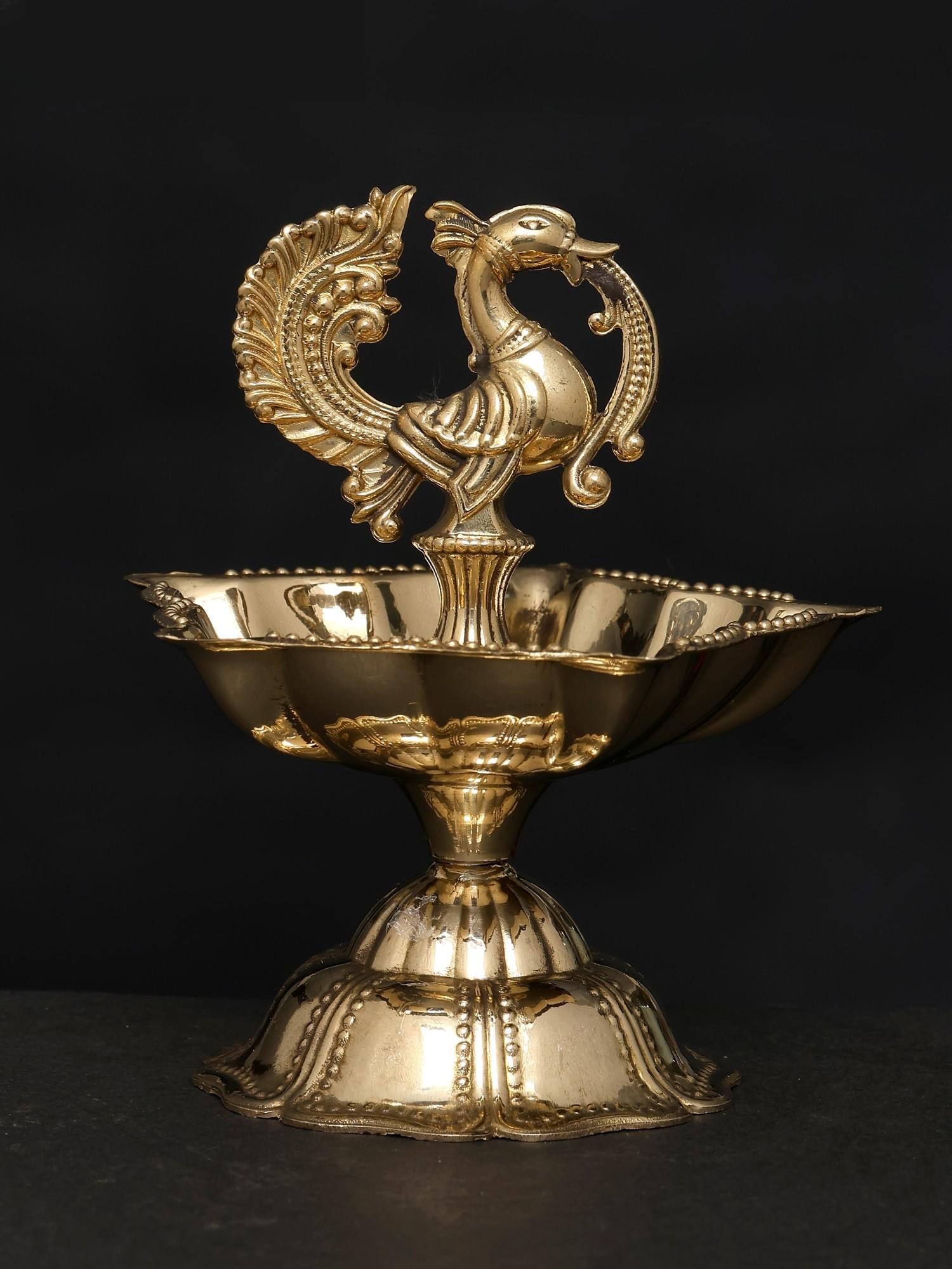 3" Small Superfine Peacock Lamp in Brass: Title: 3" Small Superfine Peacock Lamp in Brass Description: Additional Information: itemcode: DDP082 Reserve: $32.00 Shipping: Domestic: Shipping rates are determined by destination International: