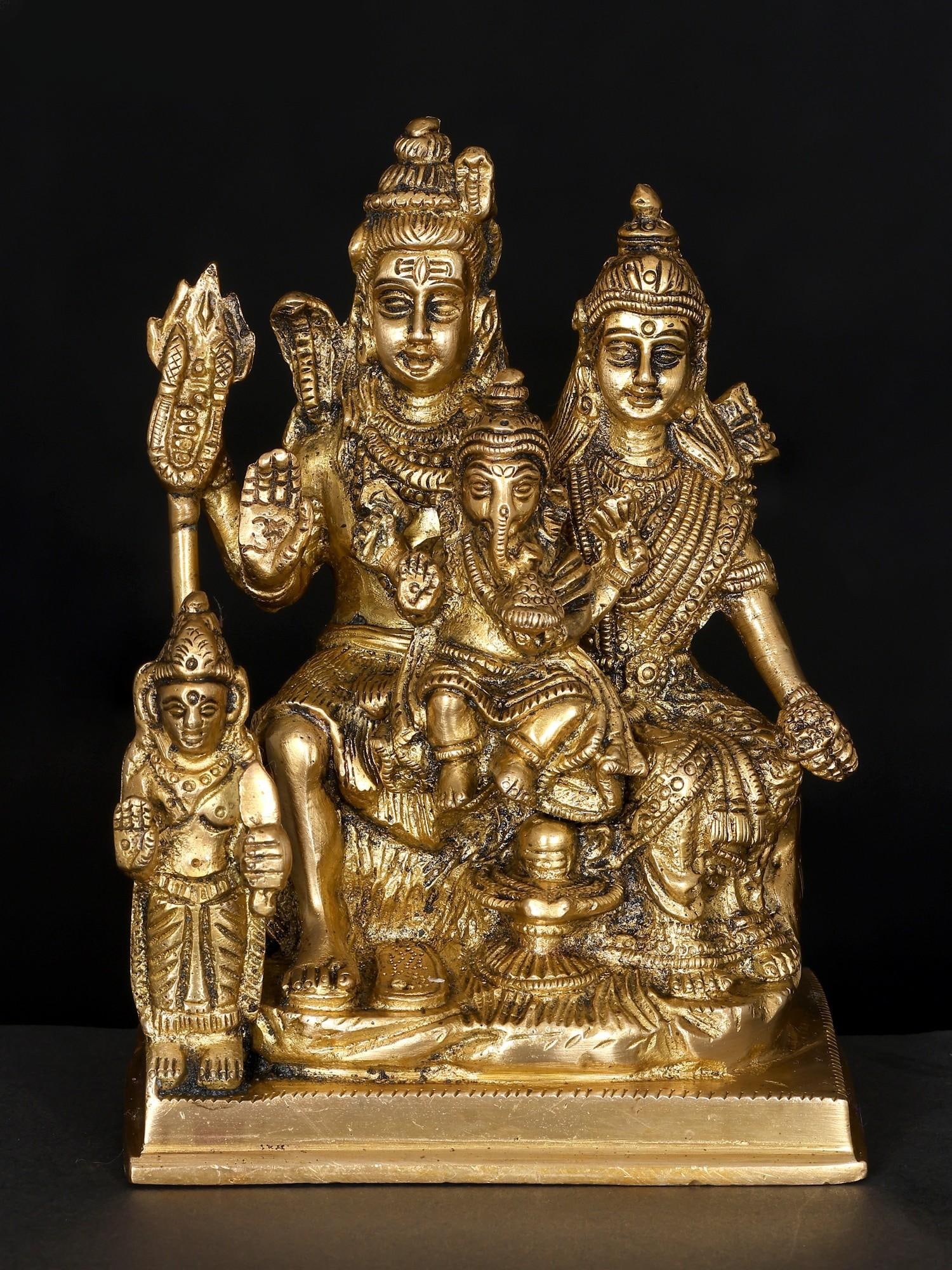 6" Small Shiva Family / Brass Statue: Title: 6" Small Shiva Family / Brass Statue Description: Additional Information: itemcode: DDP088 Reserve: $160.00 Shipping: Domestic: Shipping rates are determined by destination International: