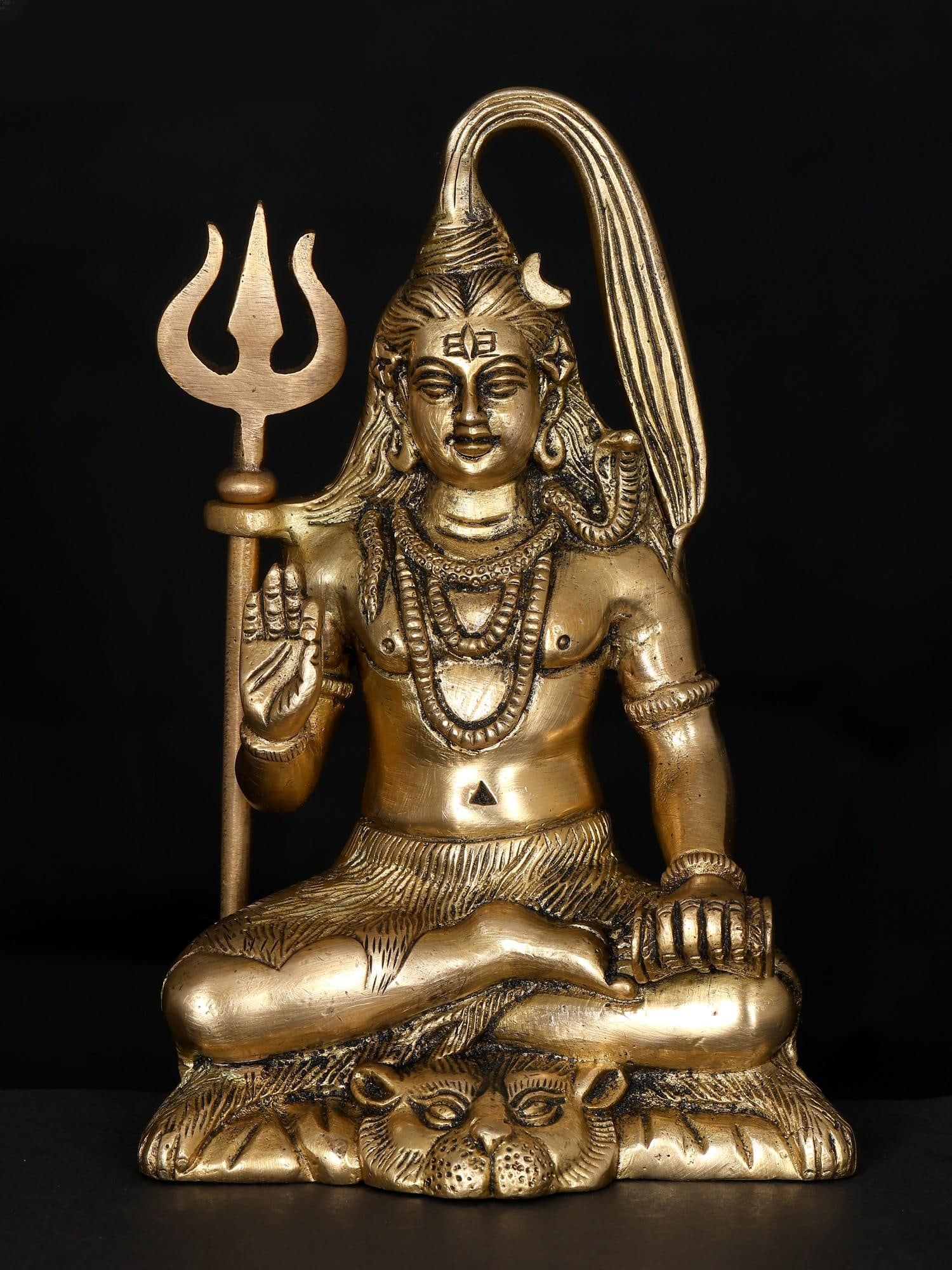 6" Small Blessing Lord Shiva / Brass Statue: Title: 6" Small Blessing Lord Shiva / Brass Statue Description: Additional Information: itemcode: DDP093 Reserve: $98.00 Shipping: Domestic: Shipping rates are determined by destination