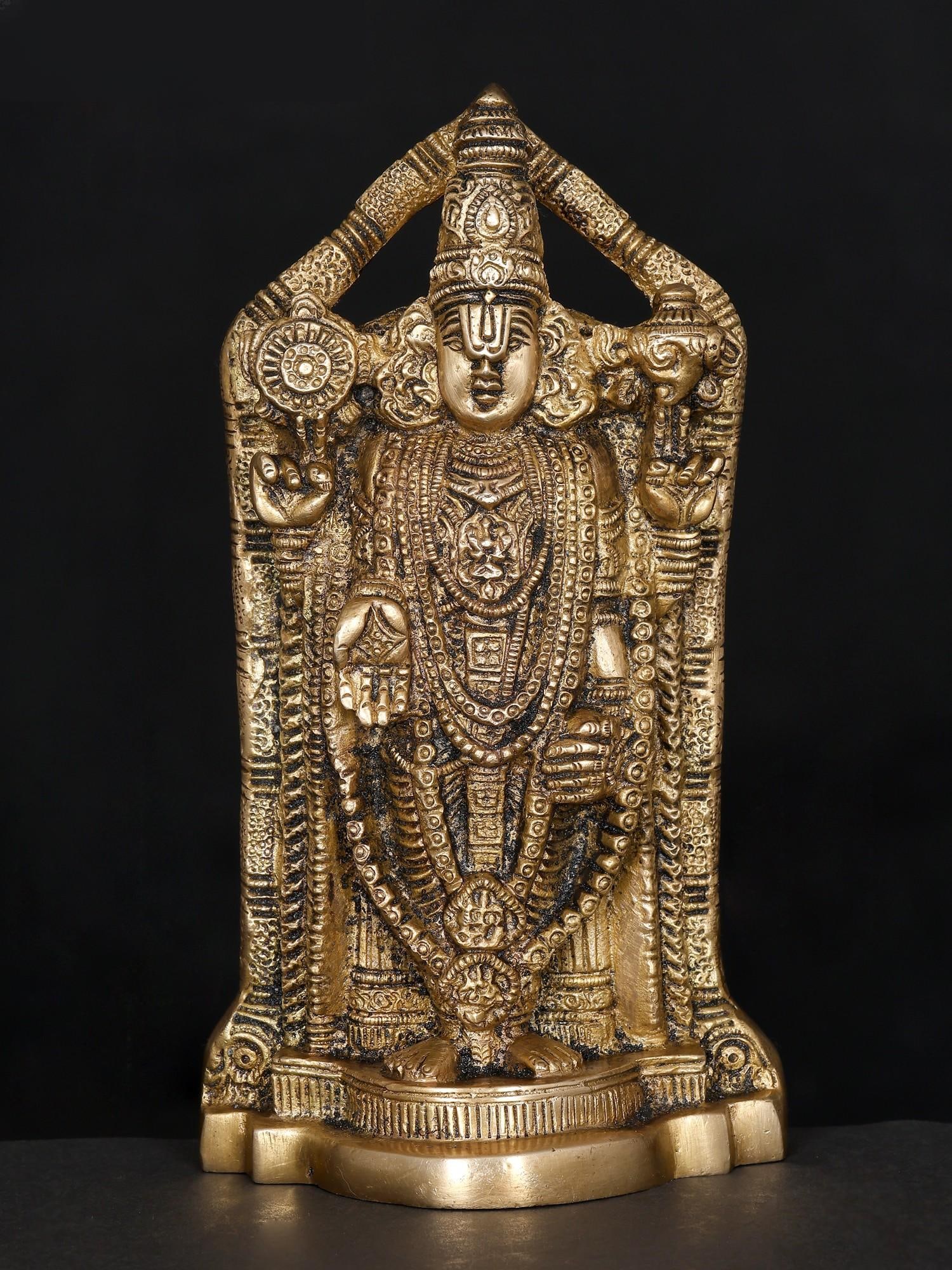7" Lord Venkateshvara (Tirupati Balaji) / Brass Statue: Title: 7" Lord Venkateshvara (Tirupati Balaji) / Brass Statue Description: Additional Information: itemcode: DDP094 Reserve: $119.00 Shipping: Domestic: Shipping rates are determined by destination