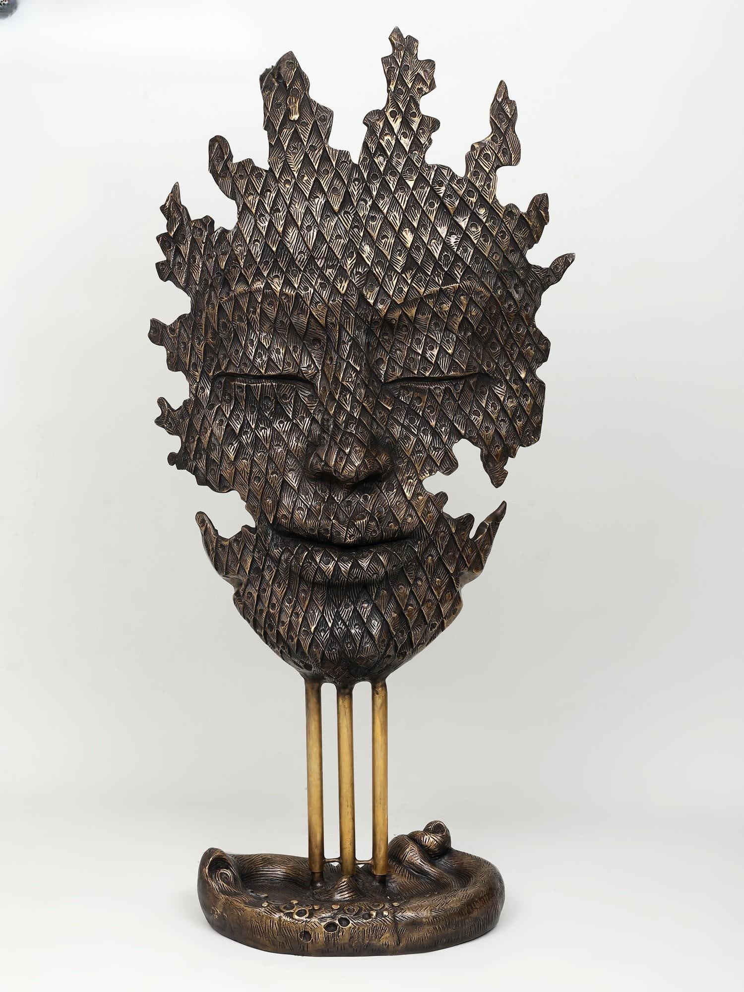 56" Large Modern Buddha Head / Brass Sculpture: Title: 56" Large Modern Buddha Head / Brass Sculpture Description: Additional Information: itemcode: DDP240 Reserve: $4,135.00 Shipping: Domestic: Shipping rates are determined by destination