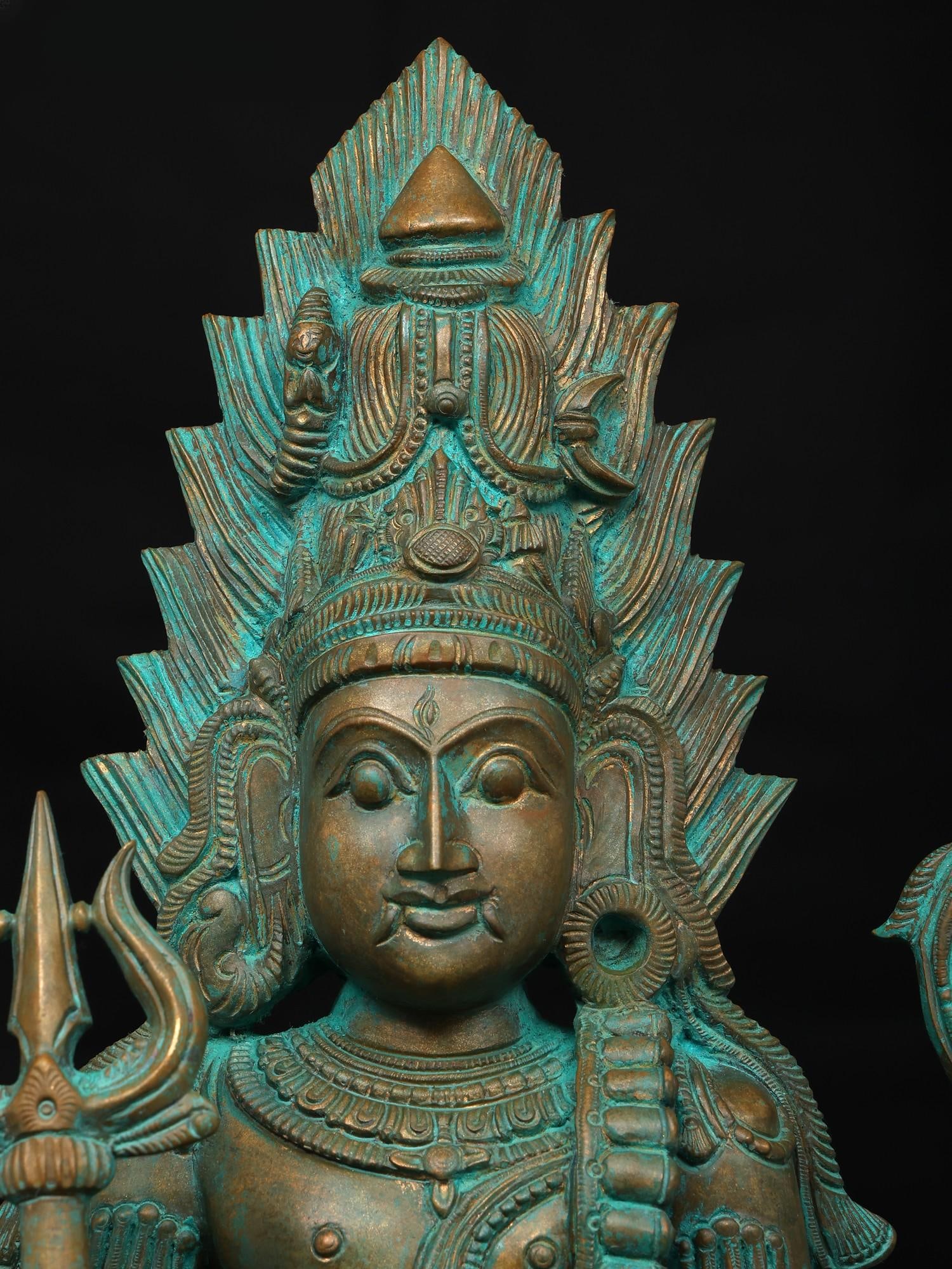 24" Standing Lord Shiva as Bhairava / Bronze Statue - 2