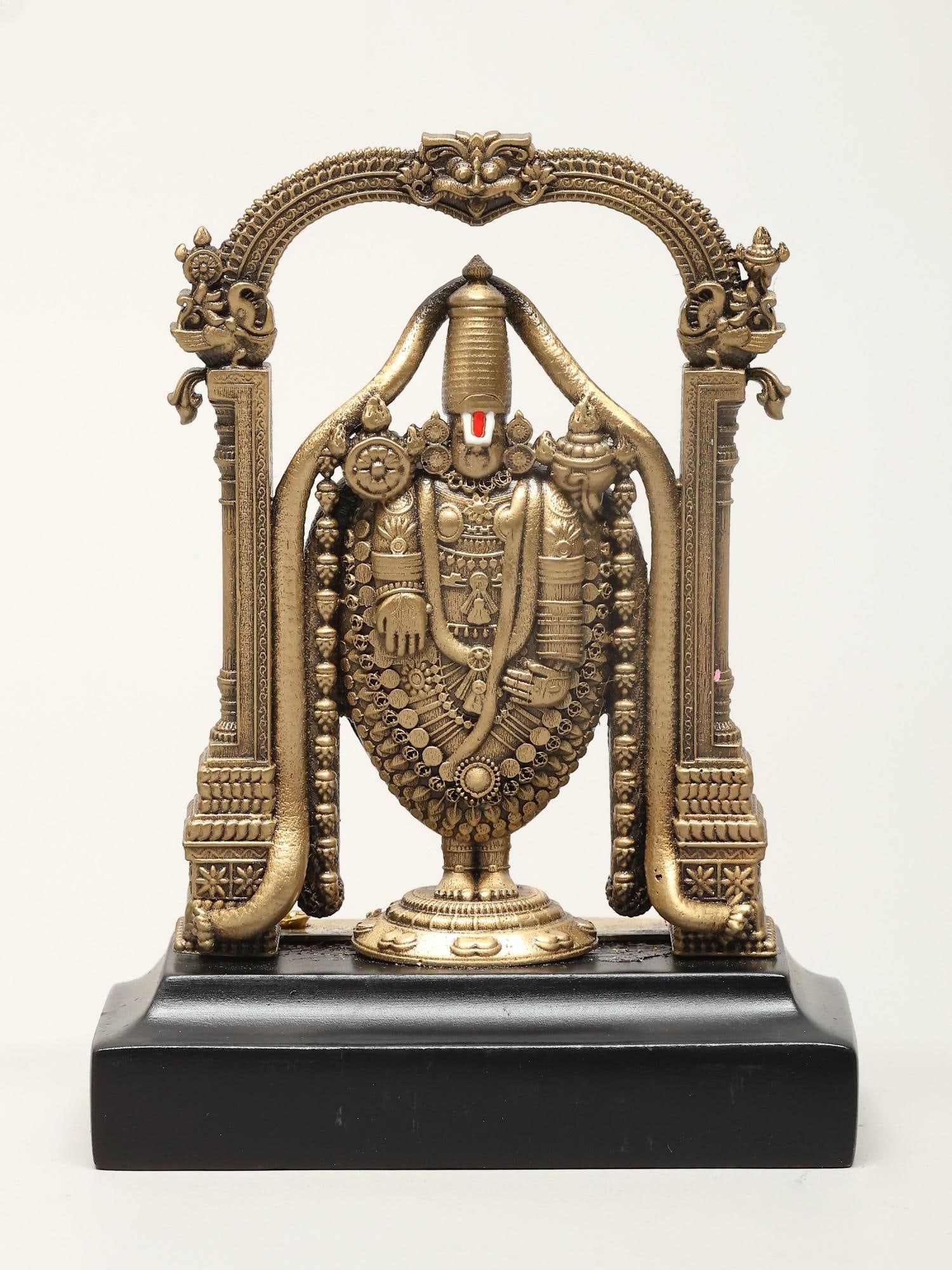 3" Small Standing Tirupati Balaji With Kirtimukha Arch And Base / Handmade Brass Statue for Car: Title: 3" Small Standing Tirupati Balaji With Kirtimukha Arch And Base / Handmade Brass Statue for Car Dashboard Description: Additional Information: itemcode: DDP703 Reserve: $68.00 Shipping: Domesti