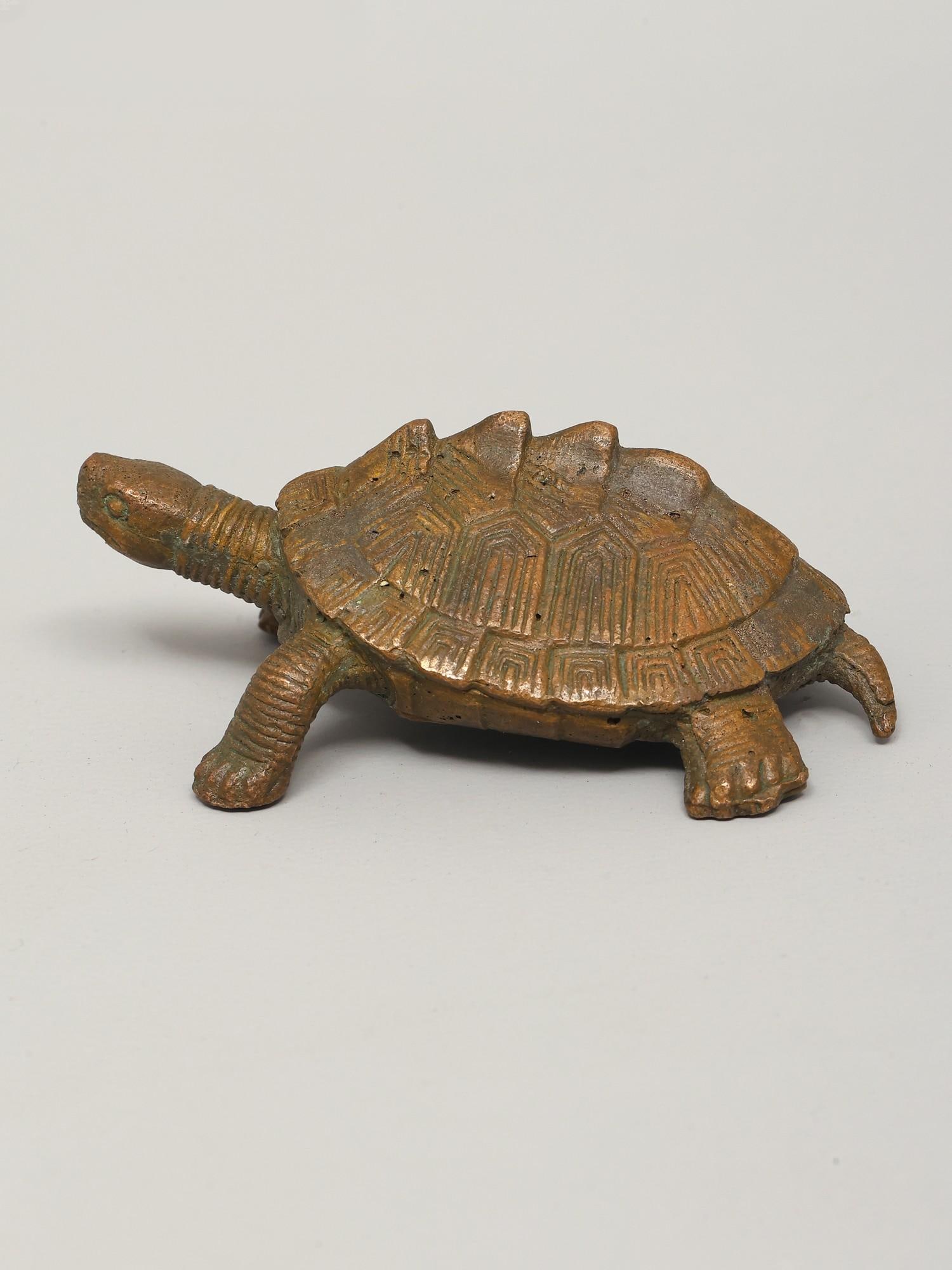 3" Small Vastu Tortoise / Madhuchista Vidhana (Lost-Wax) / Panchaloha Bronze from Swamimalai (1 of 2)