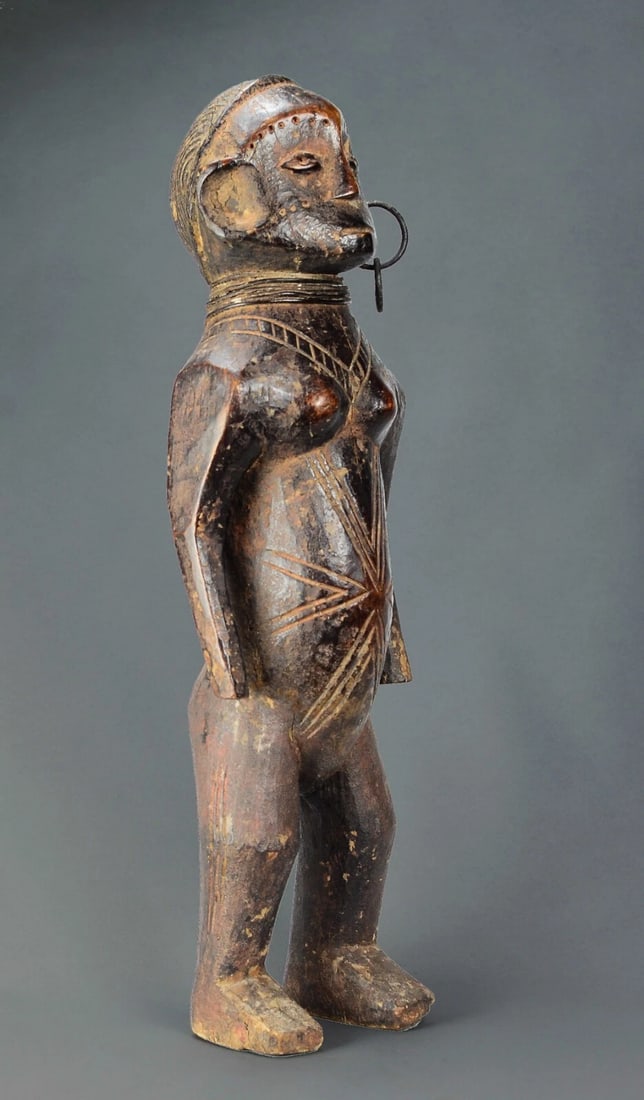 Congo Drc Large Ubangi Figure probably NGBAKA African Tribal Art 2075 - 6
