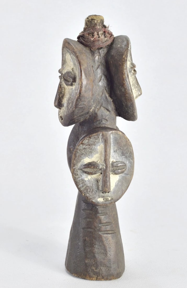 LEGA Sakimatwematwe multi-headed Figure Congo Drc African Tribal Art MC 1873 - 4