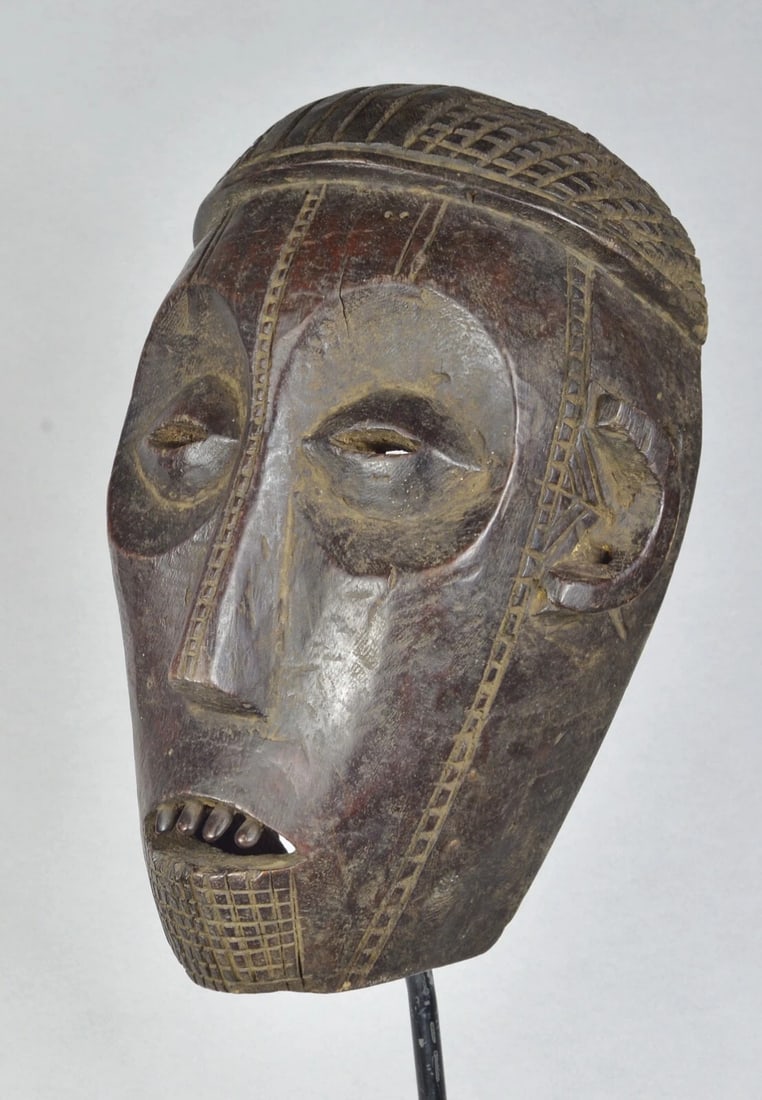 Large Anthropomorphic NGBAKA Ubangi wooden Face Mask African Tribal Art MC 1887 - 4