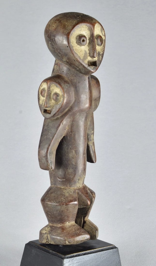 Nice LEGA three-headed Figure Iginga Congo Drc African Tribal Art MC 1888 - 10
